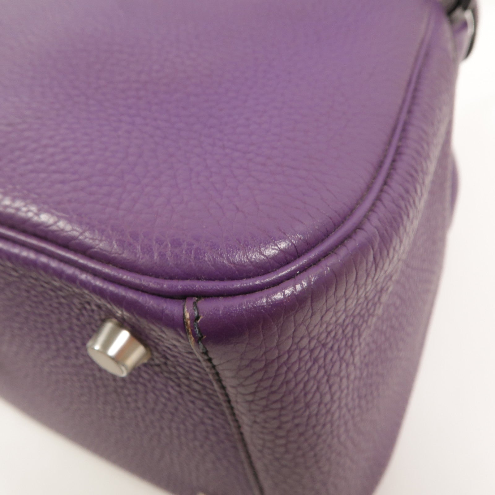 HERMES Clemence皮革Lindy 26手挽肩背兩用袋Ultraviolet