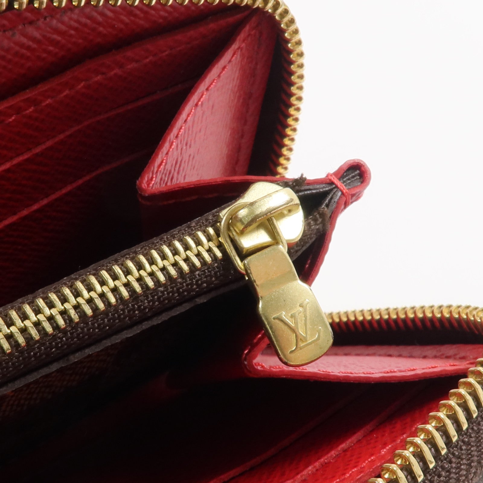 LOUIS VUITTON Damier Clemence Wallet金扣長錢包