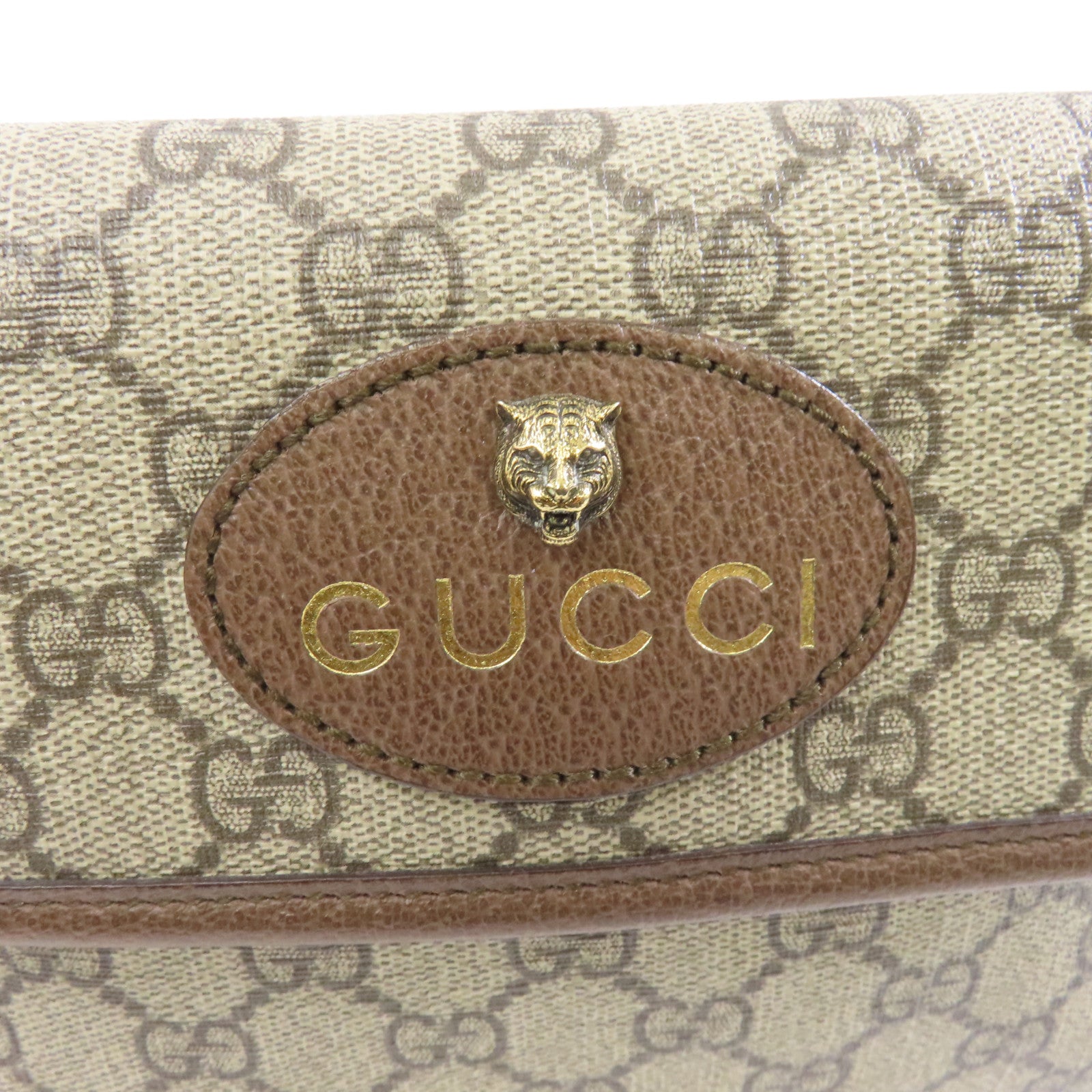 GUCCI 【激減優惠】塗層帆布Neo Vintage GG Supreme金扣腰包啡色
