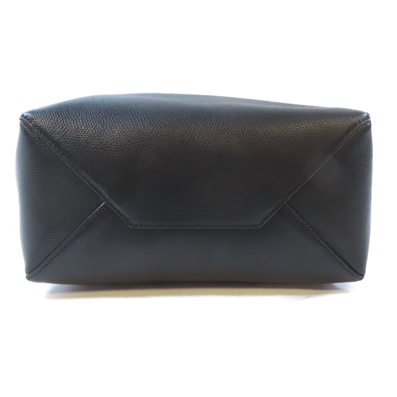 CELINE 牛皮皮革Handbag銀扣手挽袋黑色