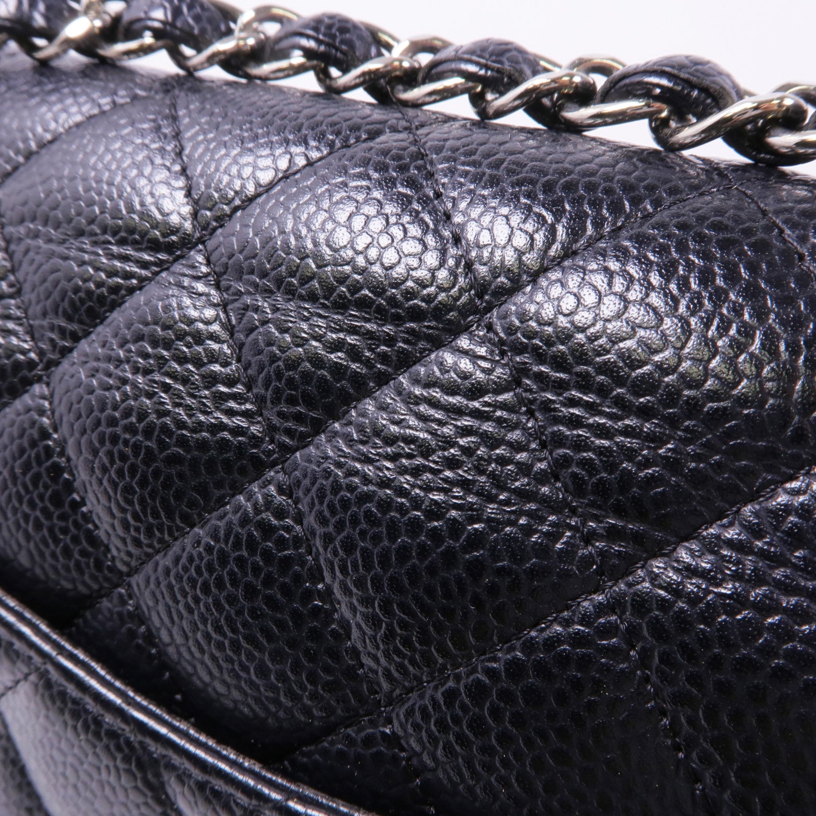 CHANEL 牛皮皮革Classic 25銀扣鏈帶肩背袋