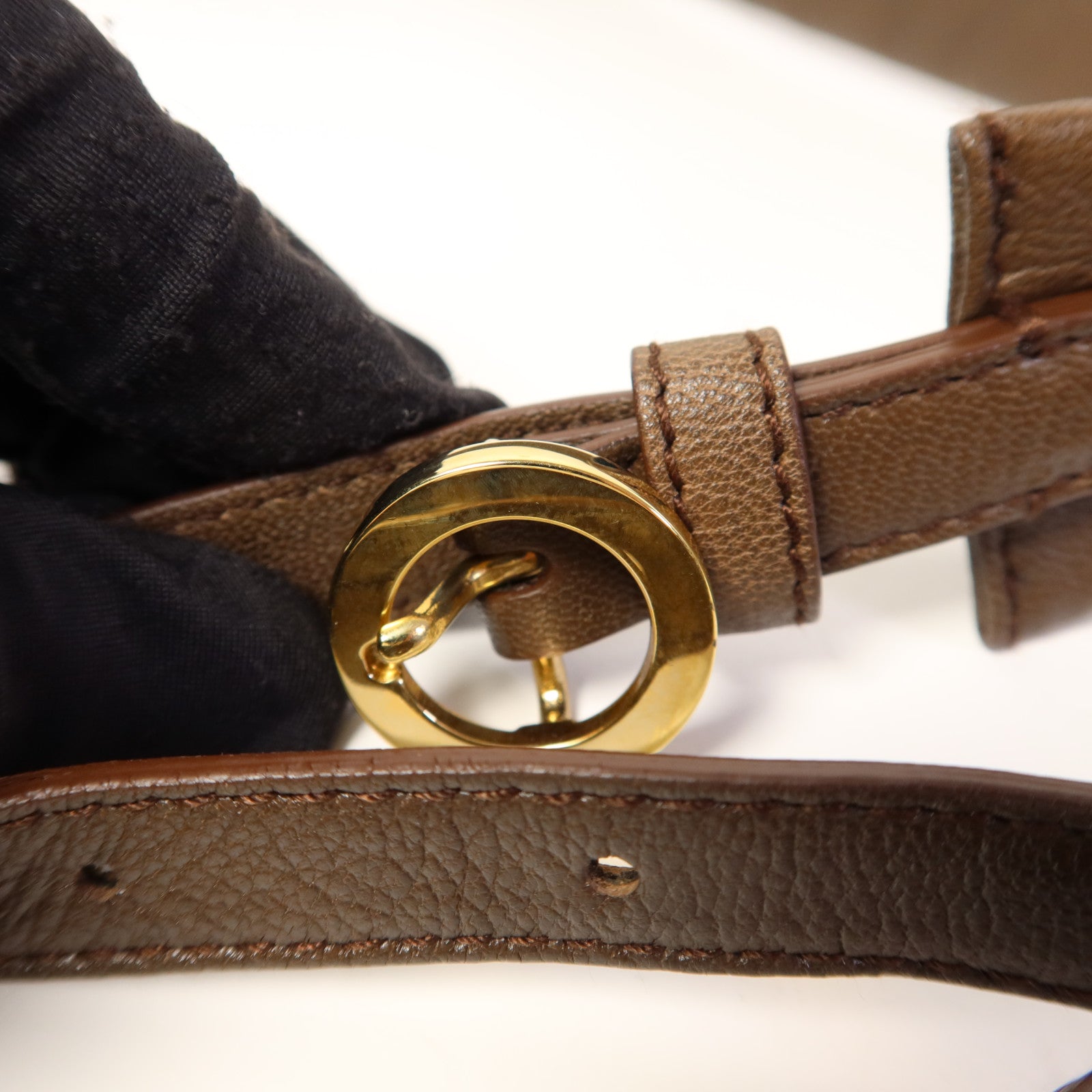 BVLGARI 牛皮皮革2 Way Shoulder Bag金扣手挽肩背兩用袋