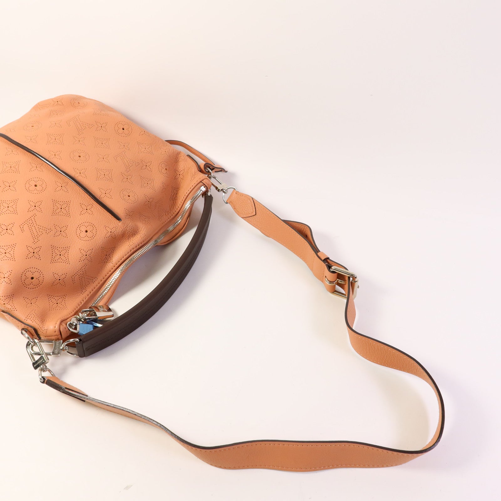 LOUIS VUITTON 牛皮皮革Selene銀扣手挽肩背兩用袋