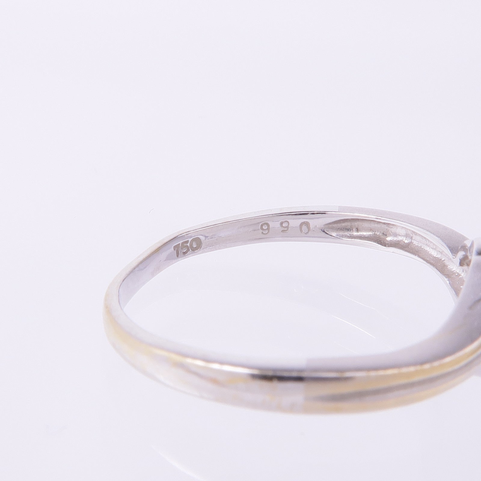 JEWELRY 18K白金Sapphire Diamond Ring藍寶石/鑽石戒指US#6