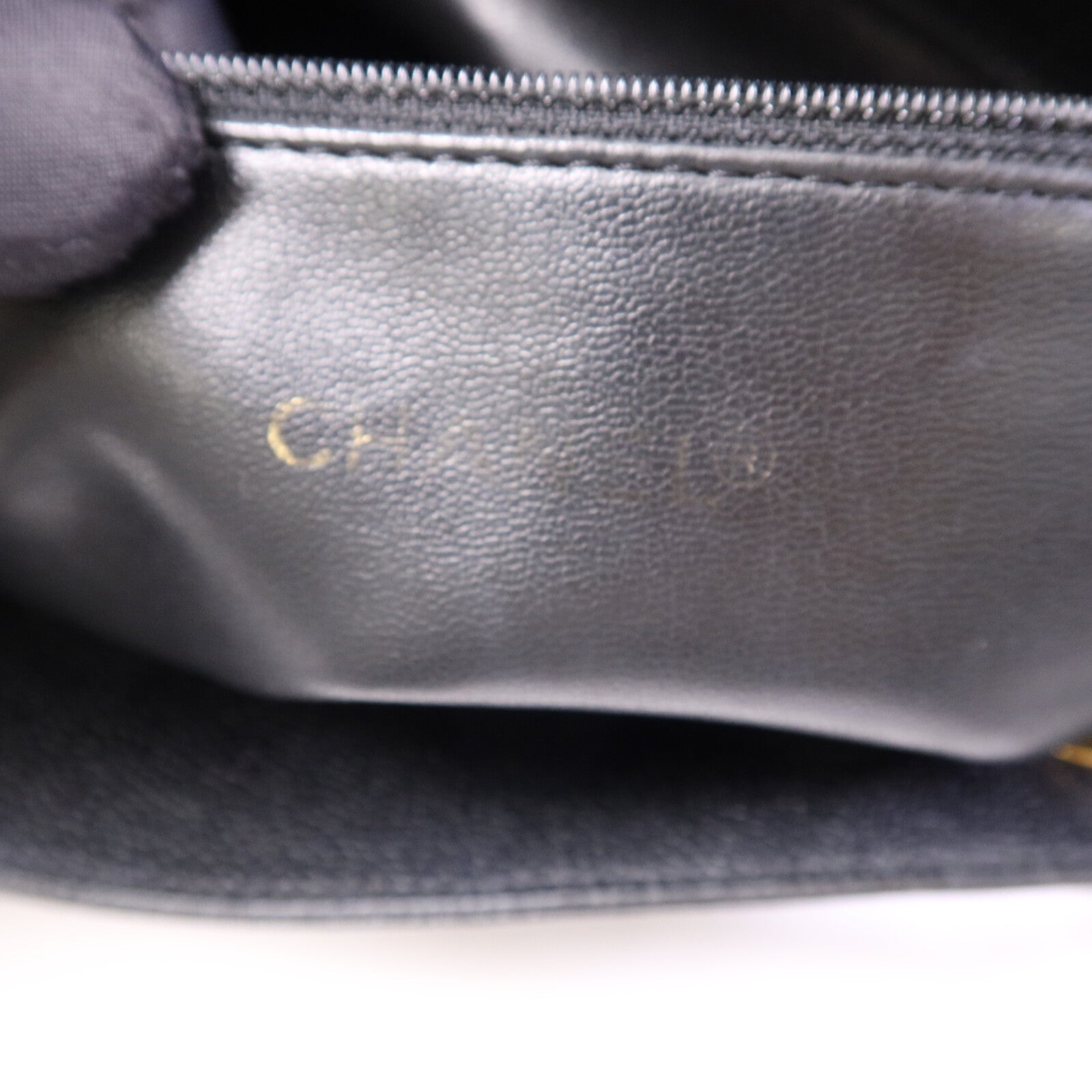 CHANEL 牛皮皮革Vintage Shoulder Tote金扣鏈帶肩背袋
