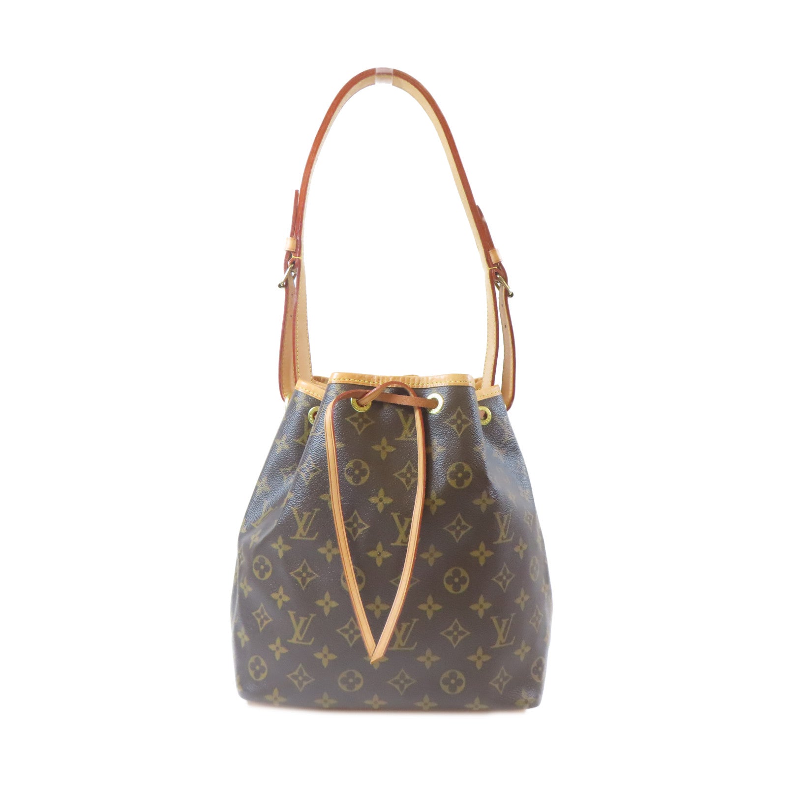 LOUIS VUITTON Monogram Petit Noe金扣肩背袋啡色