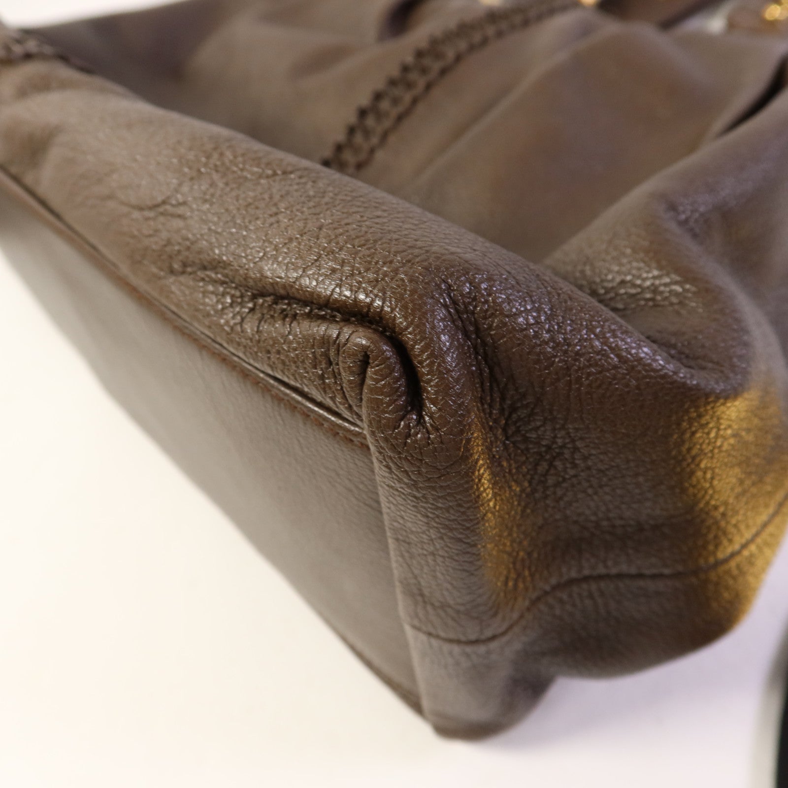 BVLGARI 牛皮皮革2 Way Shoulder Bag金扣手挽肩背兩用袋