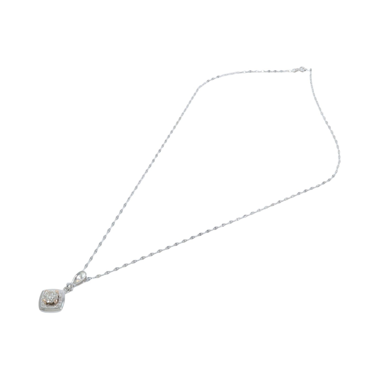 JEWELRY 18K玫瑰金/14K白金Diamond Necklace鑽石項鍊