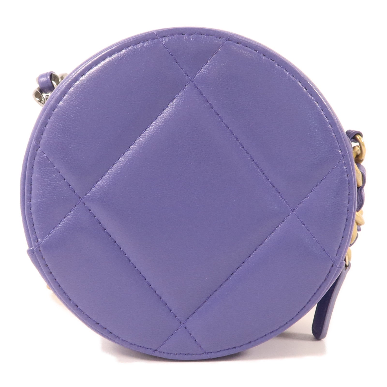 CHANEL 羊皮皮革Chanel 19 Round Clutch With Chain鏈帶肩背袋