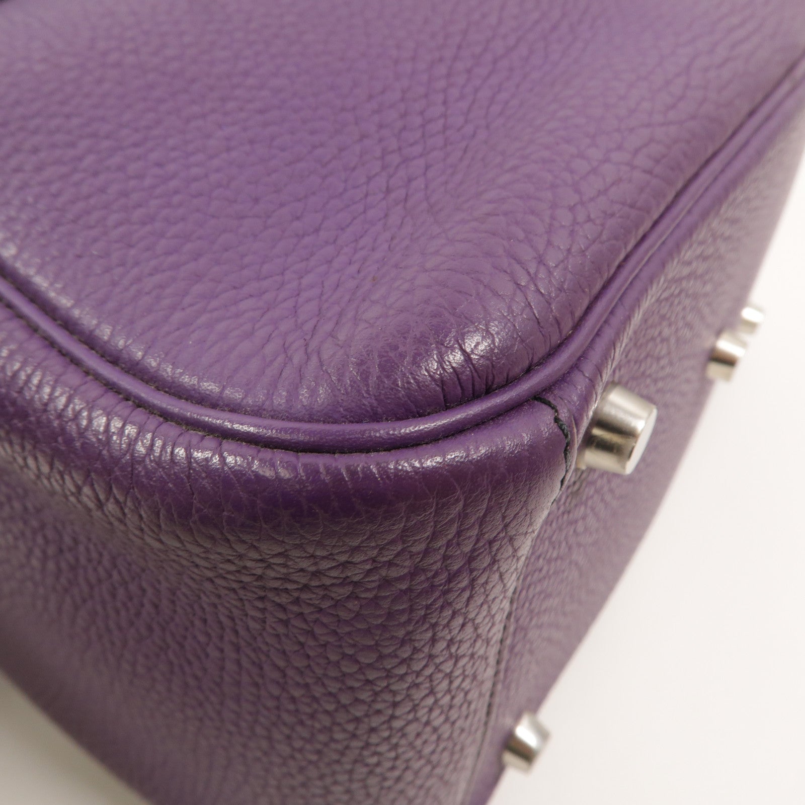 HERMES Clemence皮革Lindy 26手挽肩背兩用袋Ultraviolet