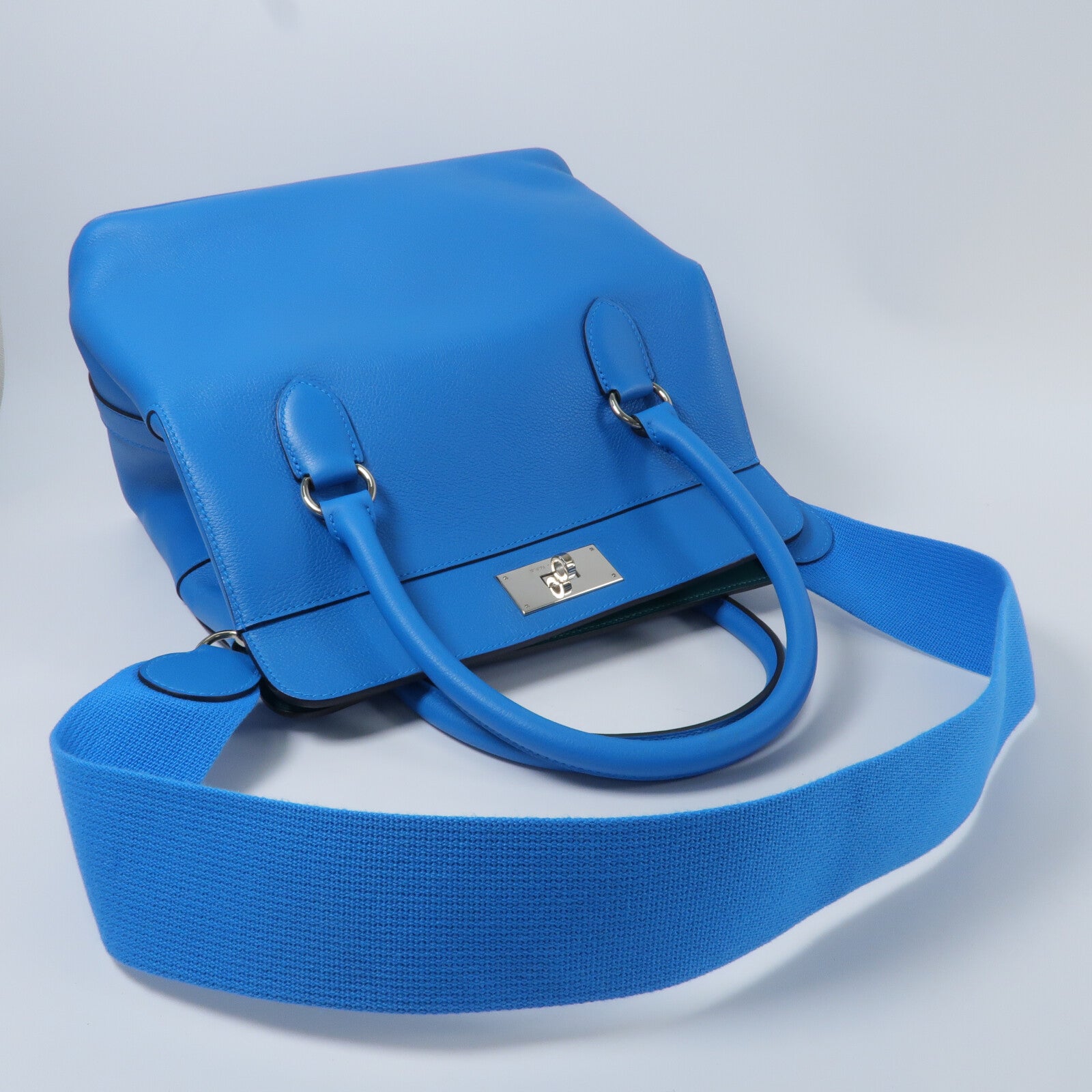 HERMES Evercolor皮革Toolbox 26手挽肩背兩用袋BleuZanzibar/Vertigo