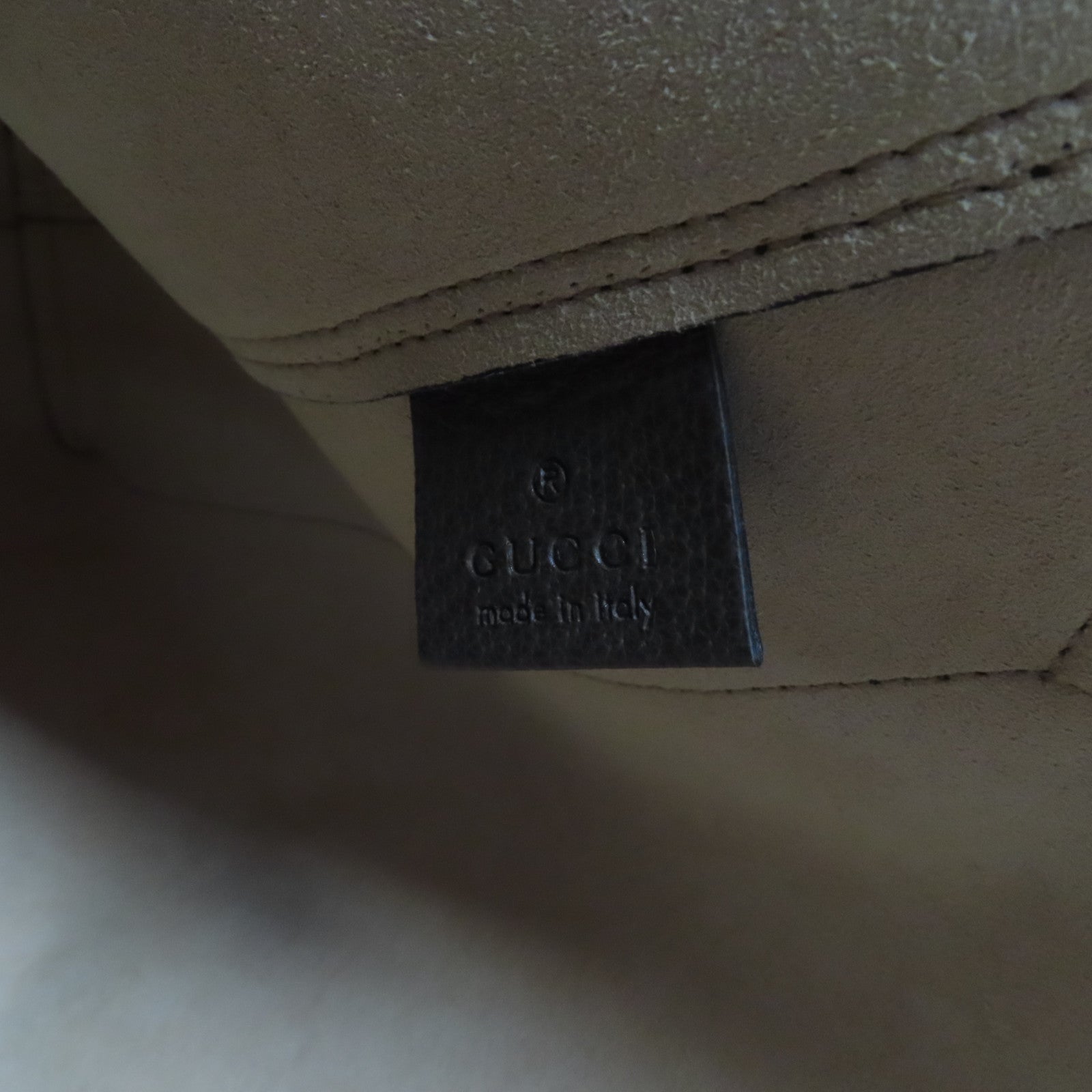 GUCCI 塗層帆布Tote Bag金釦手挽袋啡色