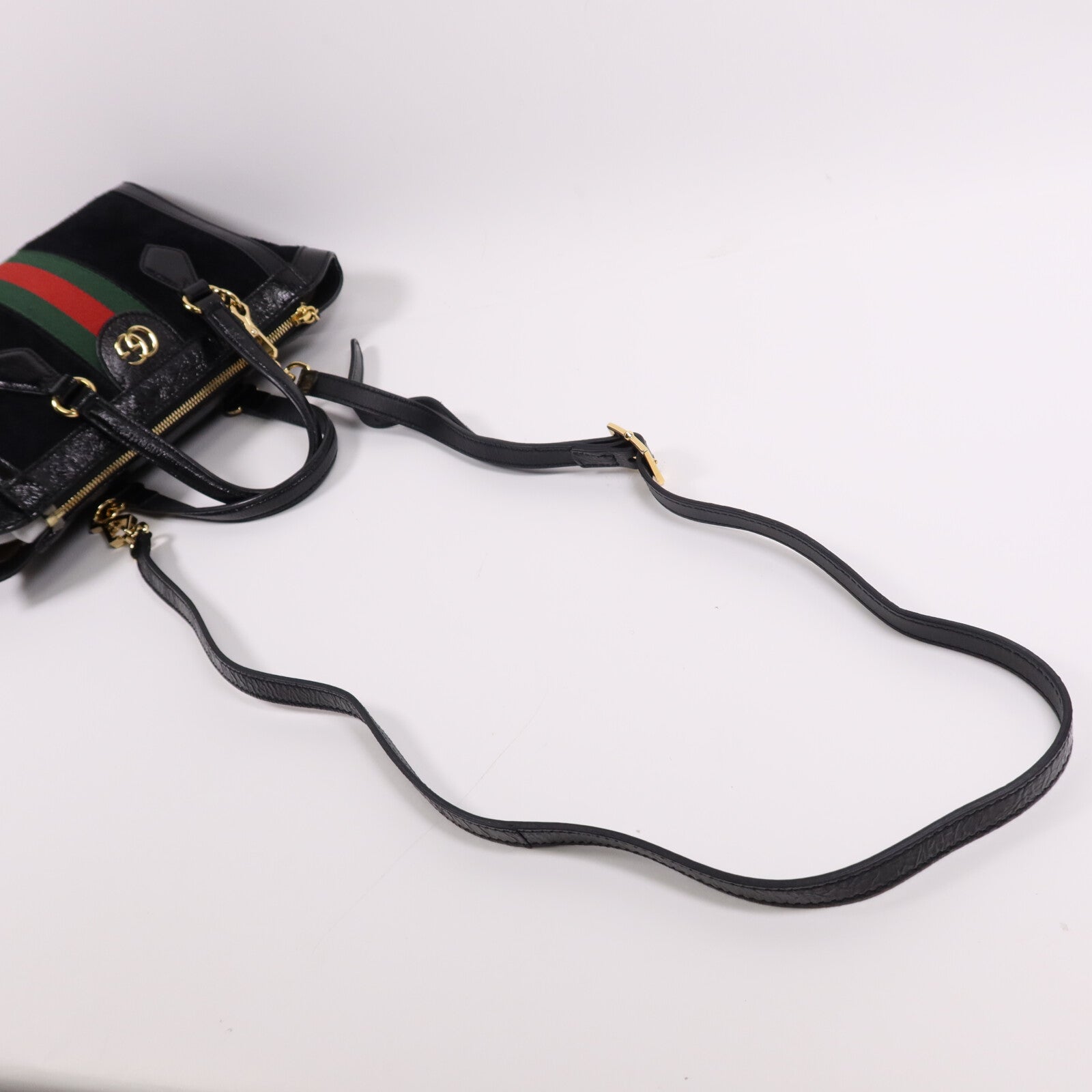 GUCCI 麂皮皮革Chain Shoulder Bag金扣手挽肩背兩用袋