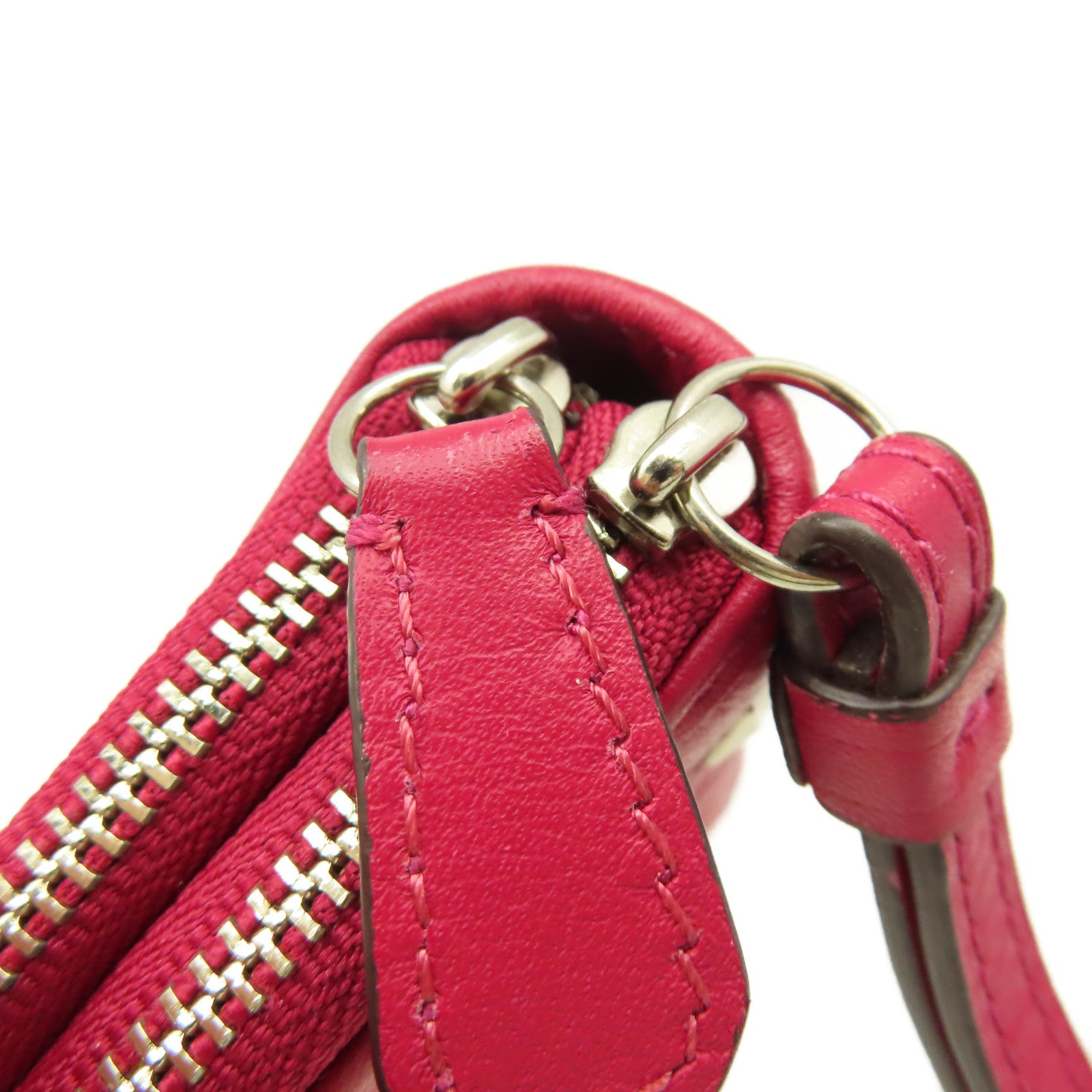 COACH 【激減優惠】牛皮皮革Zipper Long Wallet拉鏈長錢包酒紅色