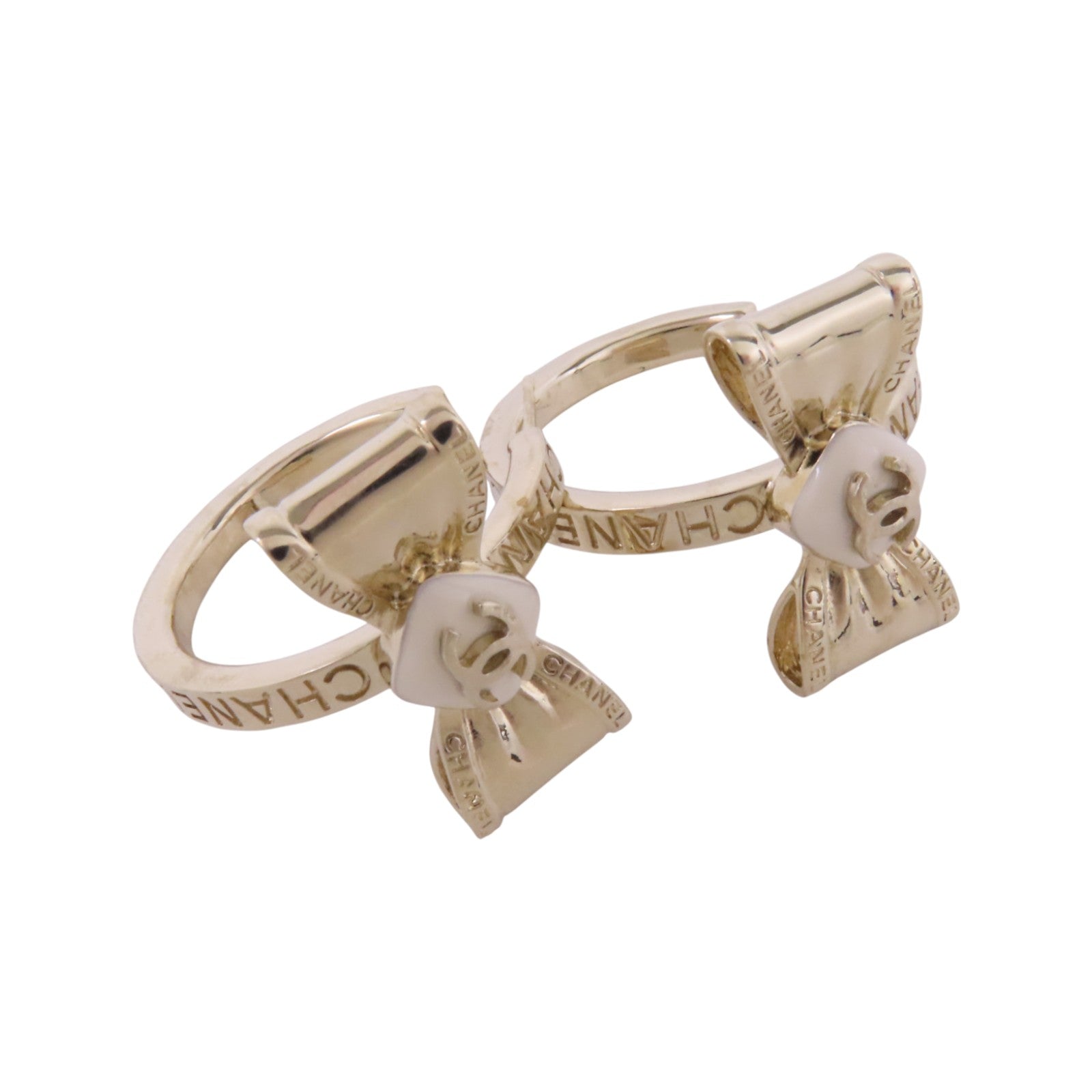 CHANEL 金屬/PVC Earrings金扣耳環