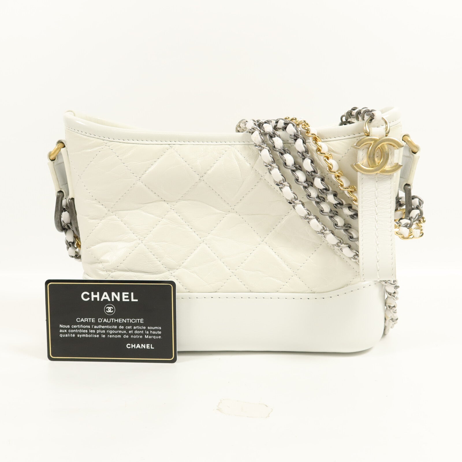 CHANEL 牛皮皮革Gabrielle Small鏈帶肩背袋