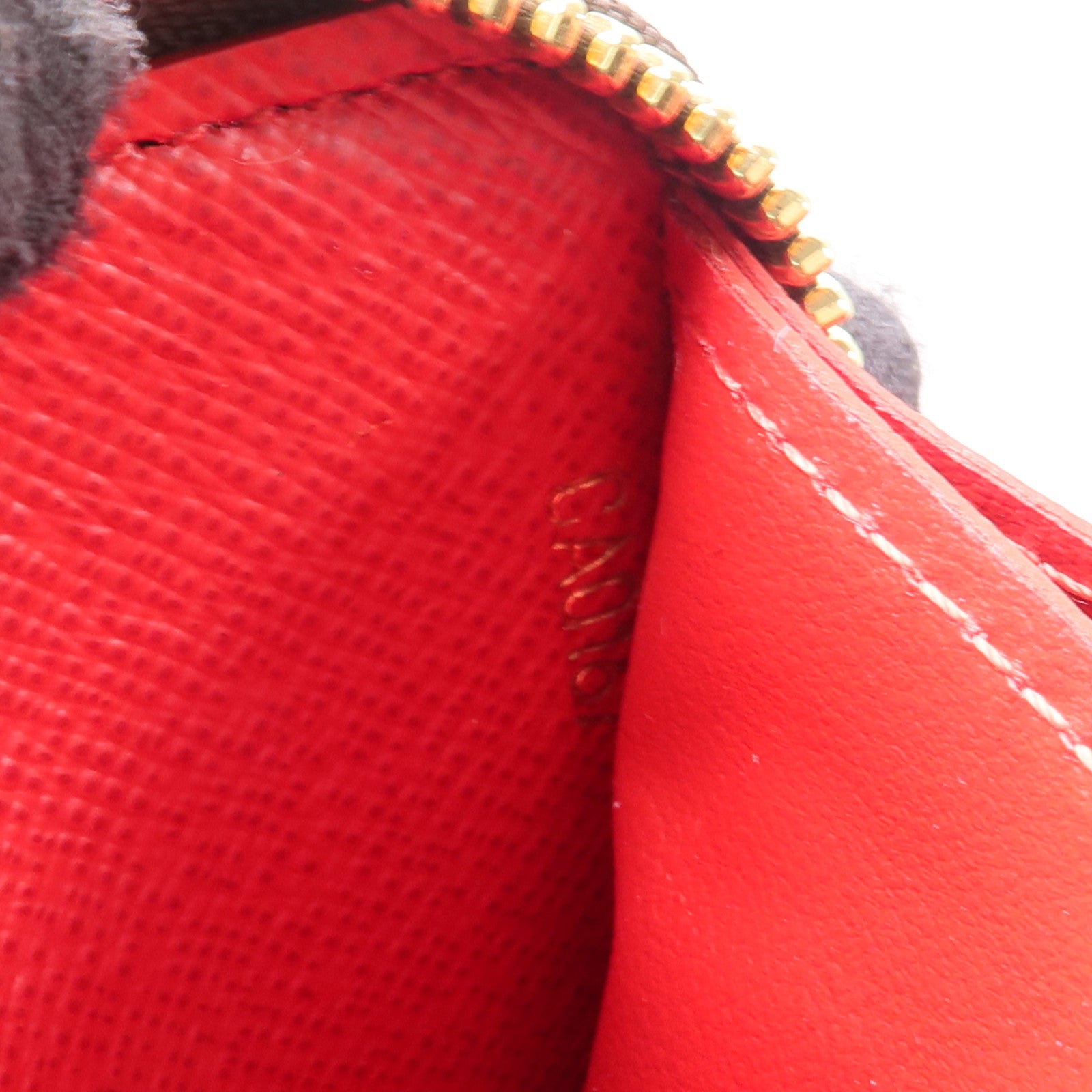 LOUIS VUITTON Damier Clemence Wallet金扣長錢包