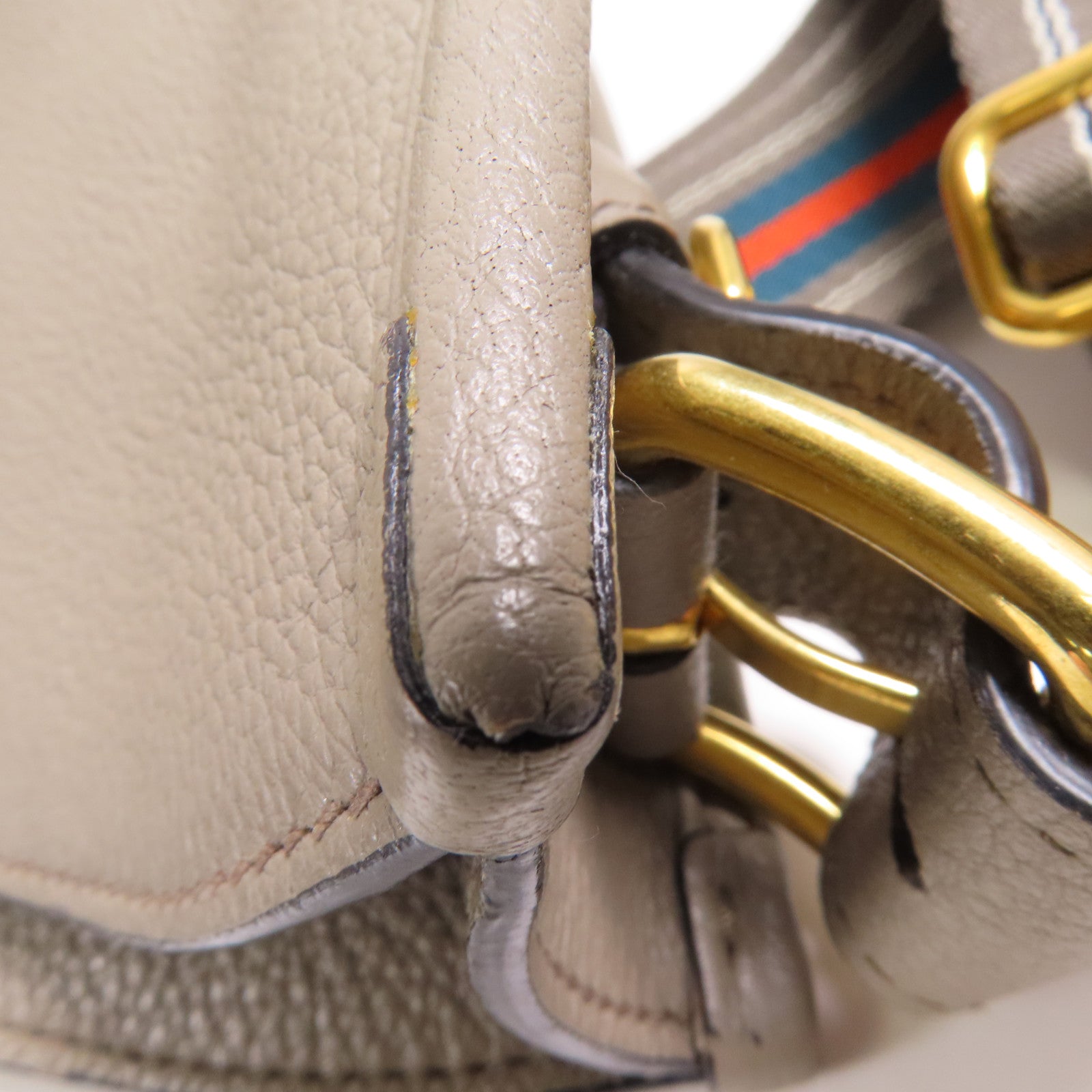 PRADA 牛皮皮革Shoulder Bag銀扣肩背袋