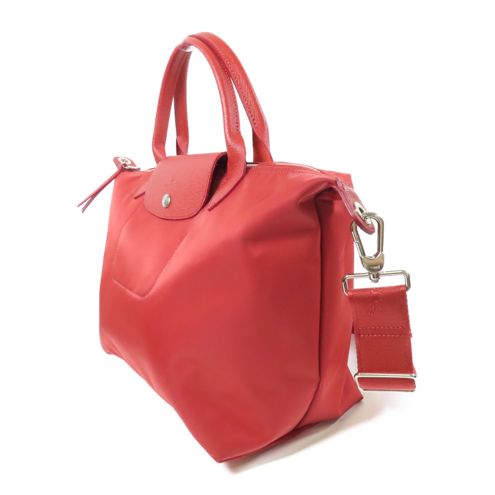 Longchamp 尼龍Hand Bag銀扣手挽肩背兩用袋