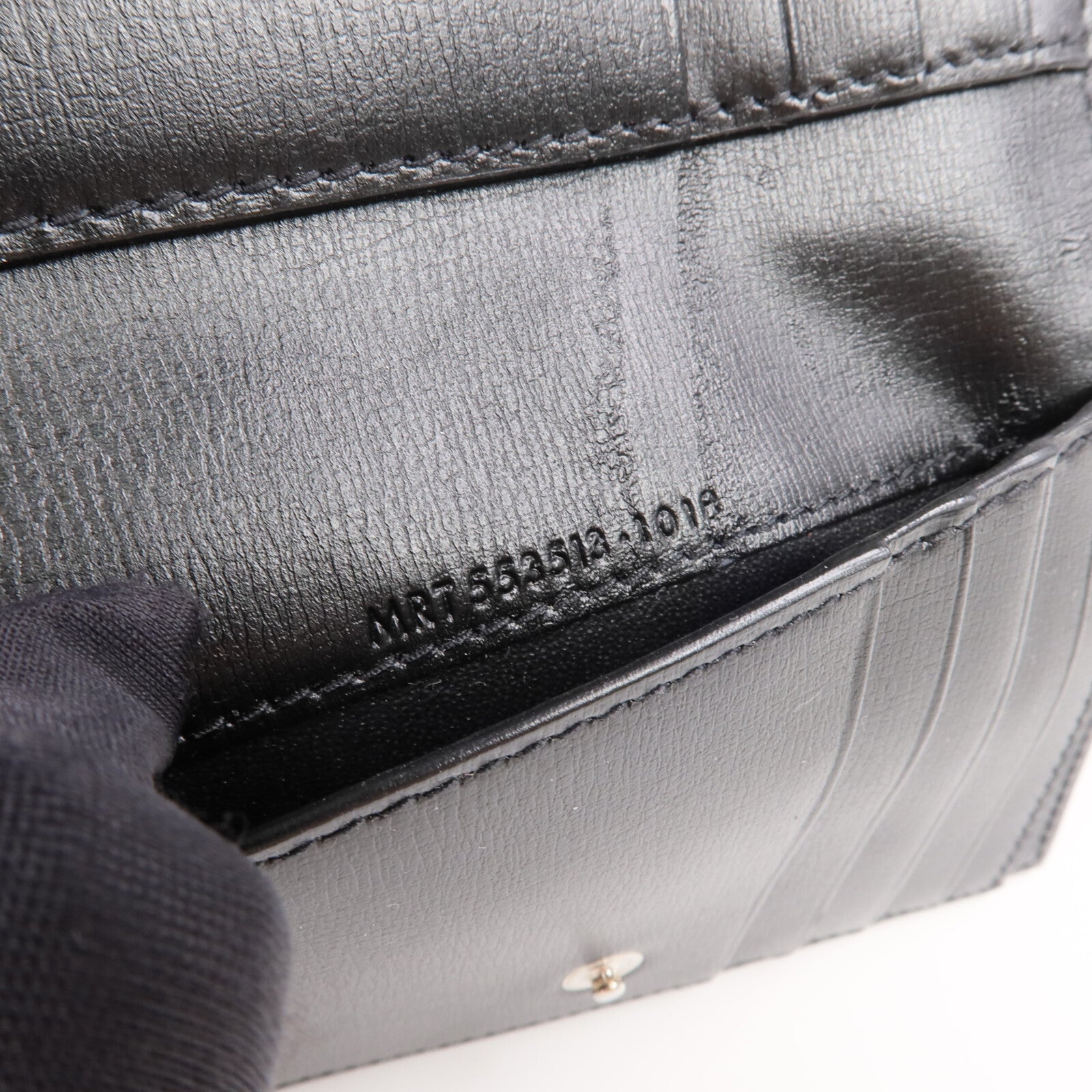 SAINT LAURENT 牛皮皮革Bi-fold Wallet銀扣錢包