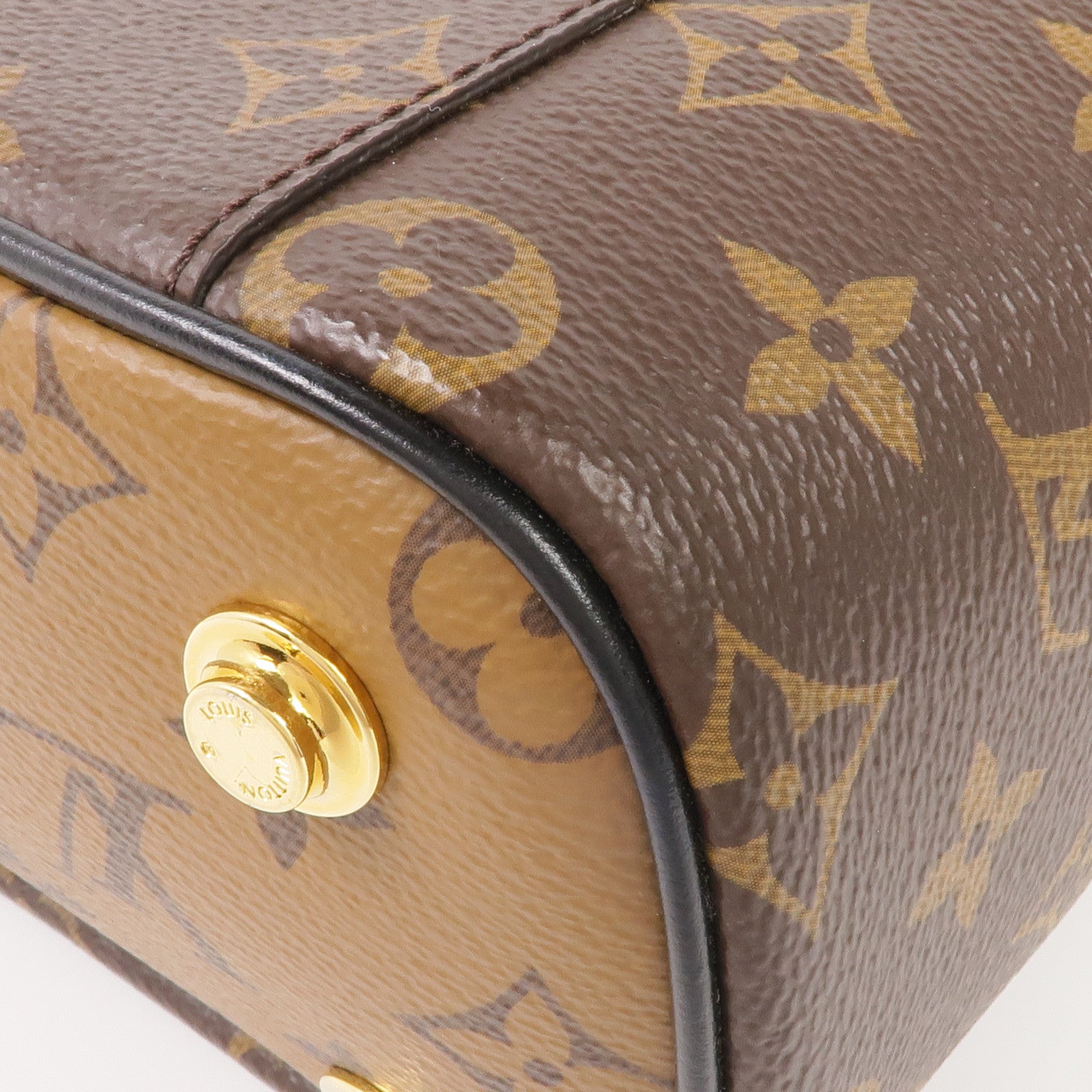LOUIS VUITTON 【激減優惠】Monogram/Monogram Reverse Vanity PM金扣手挽肩背兩用袋棕色