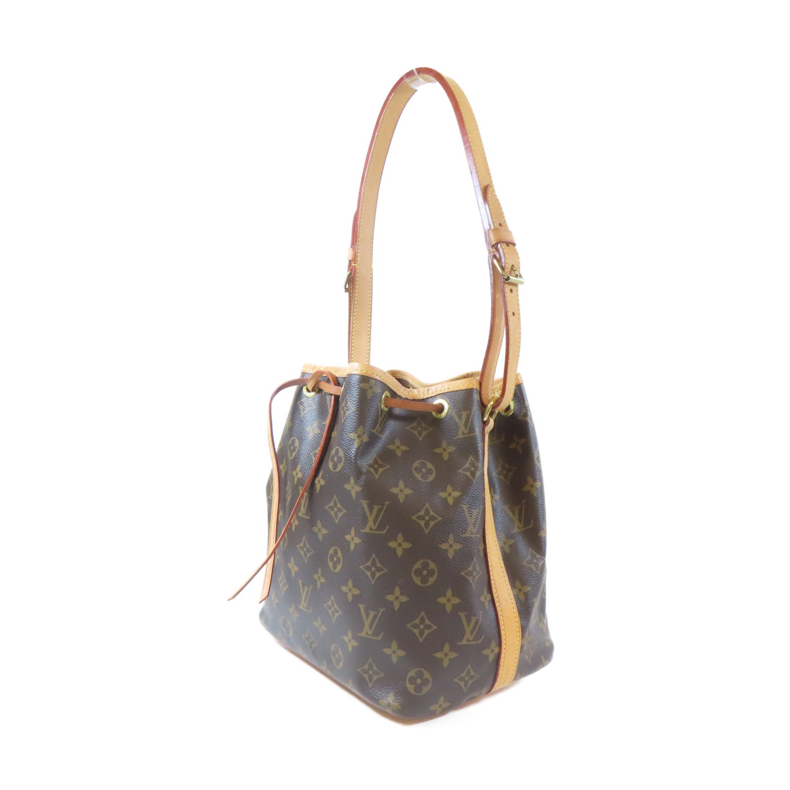 LOUIS VUITTON Monogram Petit Noe金扣肩背袋啡色