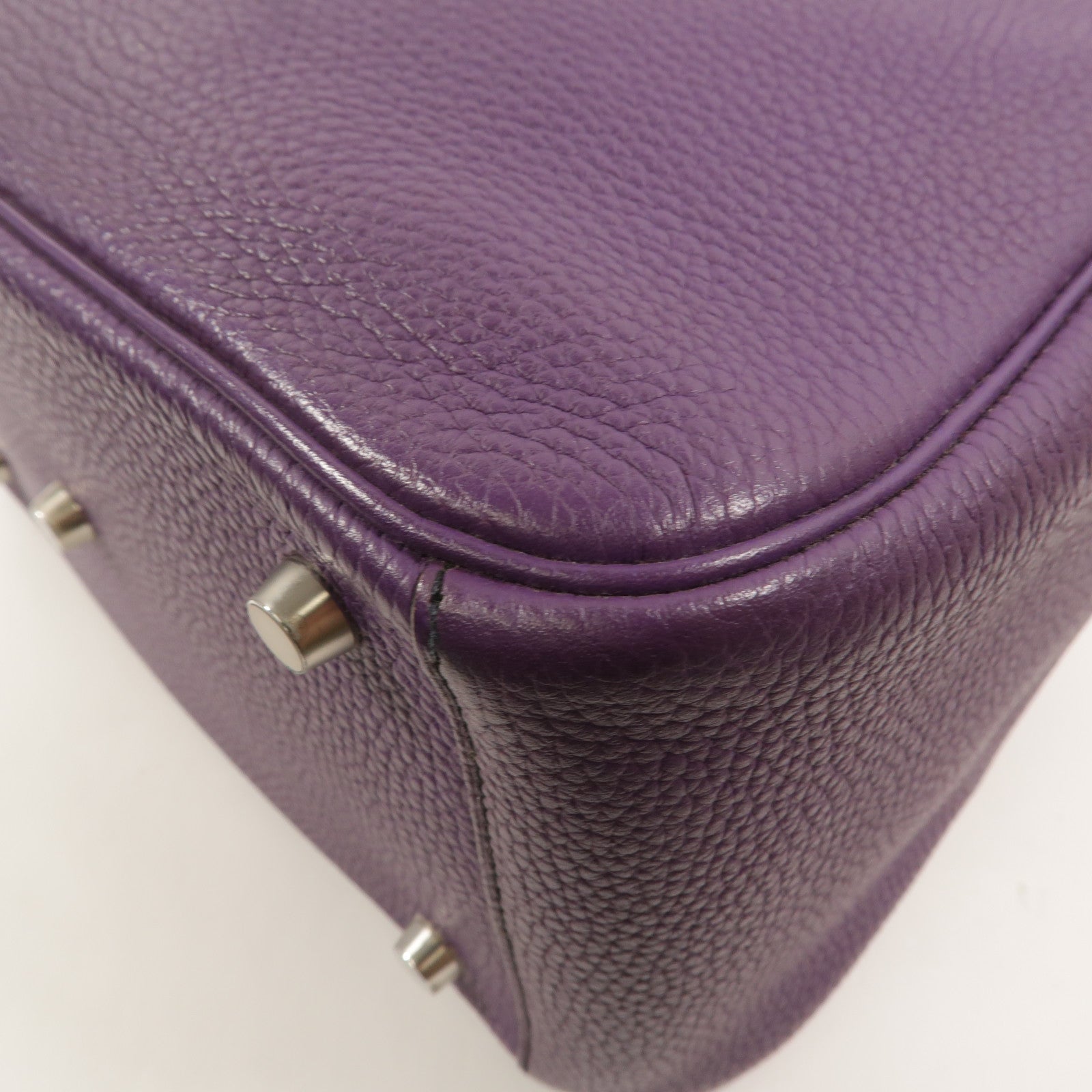 HERMES Clemence皮革Lindy 26手挽肩背兩用袋Ultraviolet