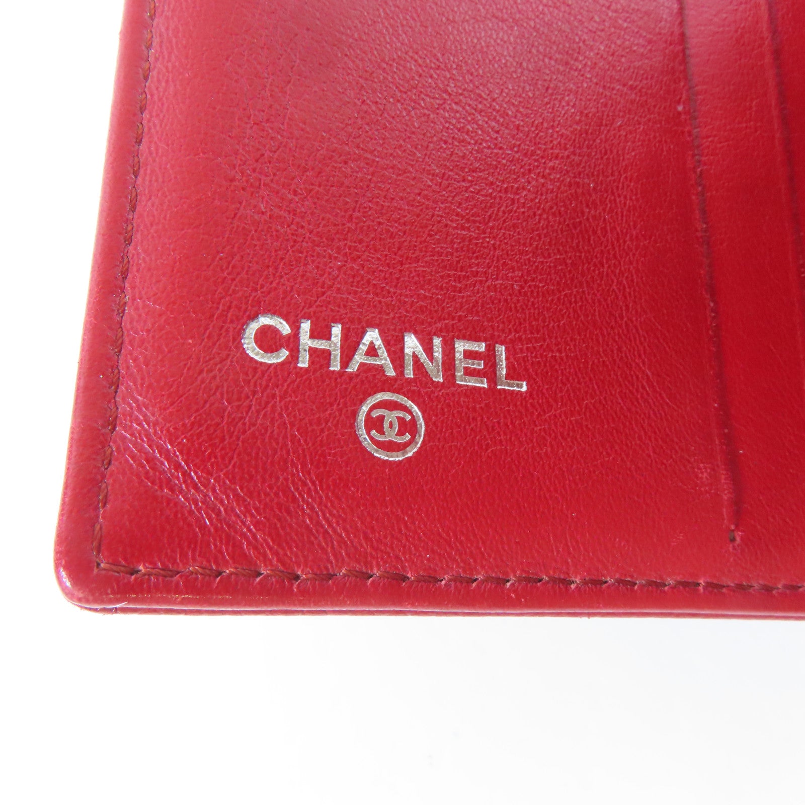 CHANEL 【激減優惠】Caviar皮革Wallet銀扣錢包紅色
