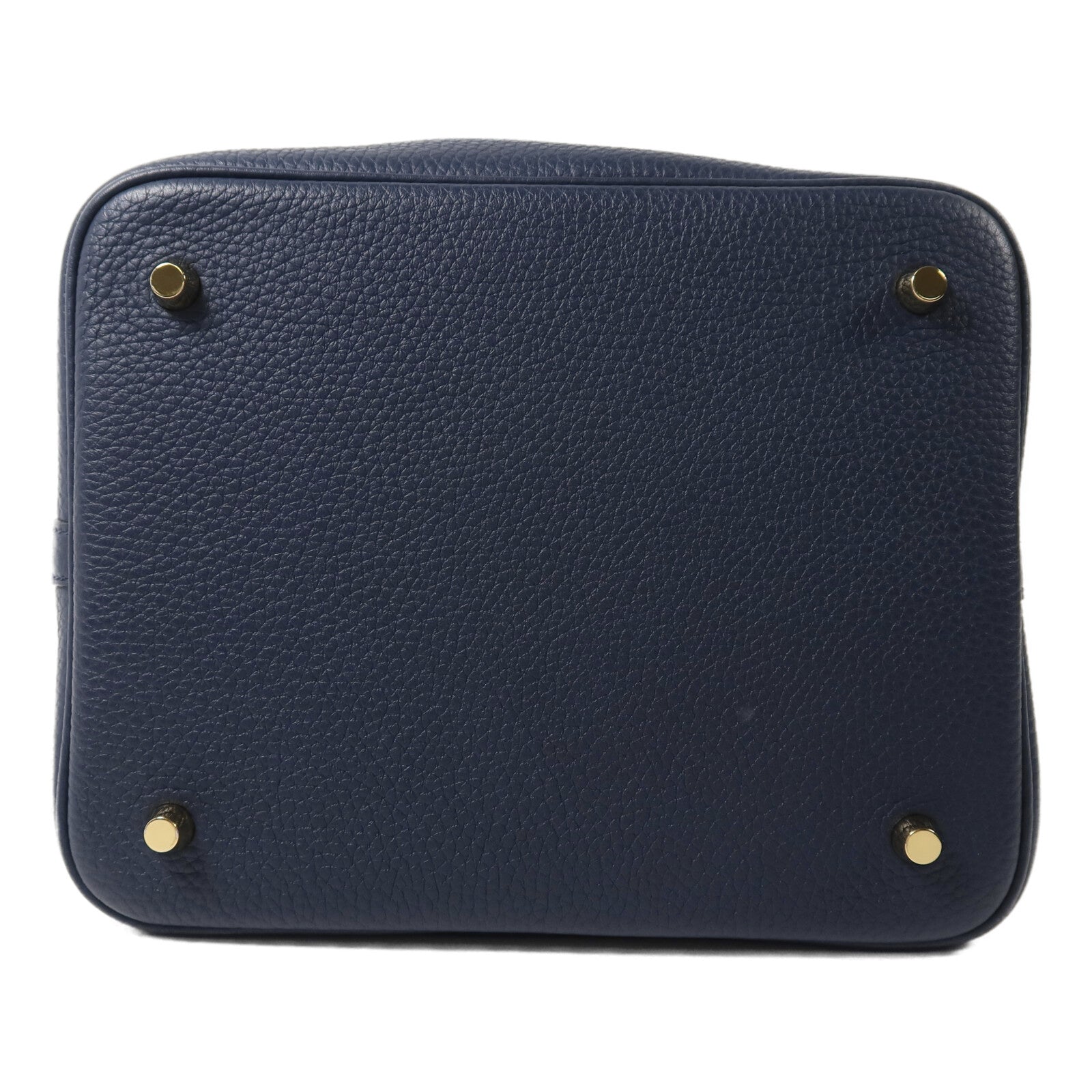 HERMES Clemence皮革 Picotin MM手挽袋Bleu De Prusse