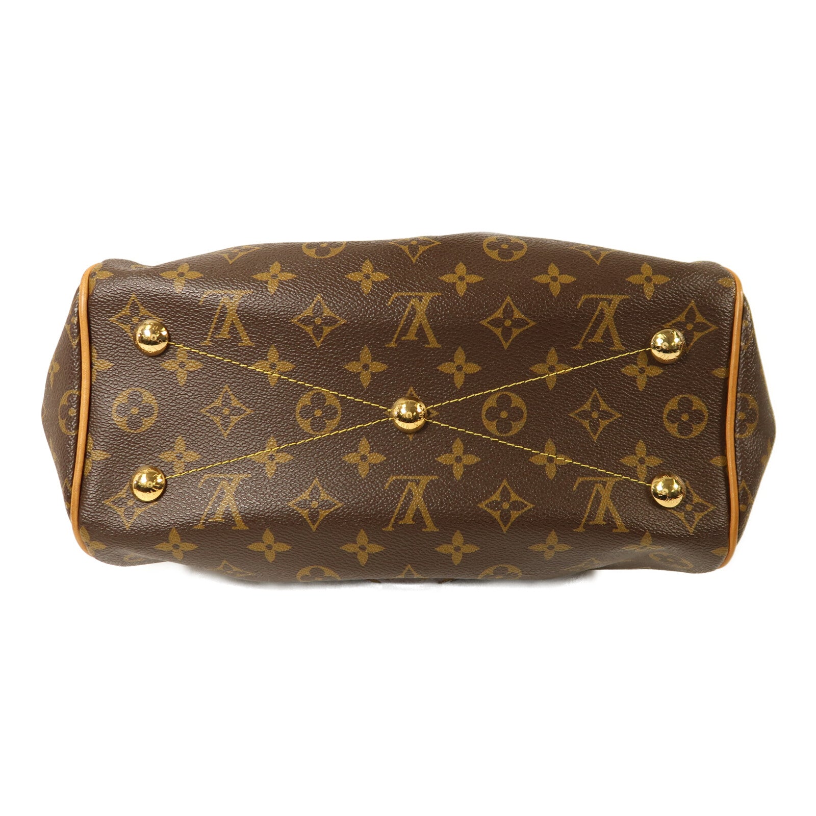 LOUIS VUITTON Monogram Tivoli PM金扣手挽袋