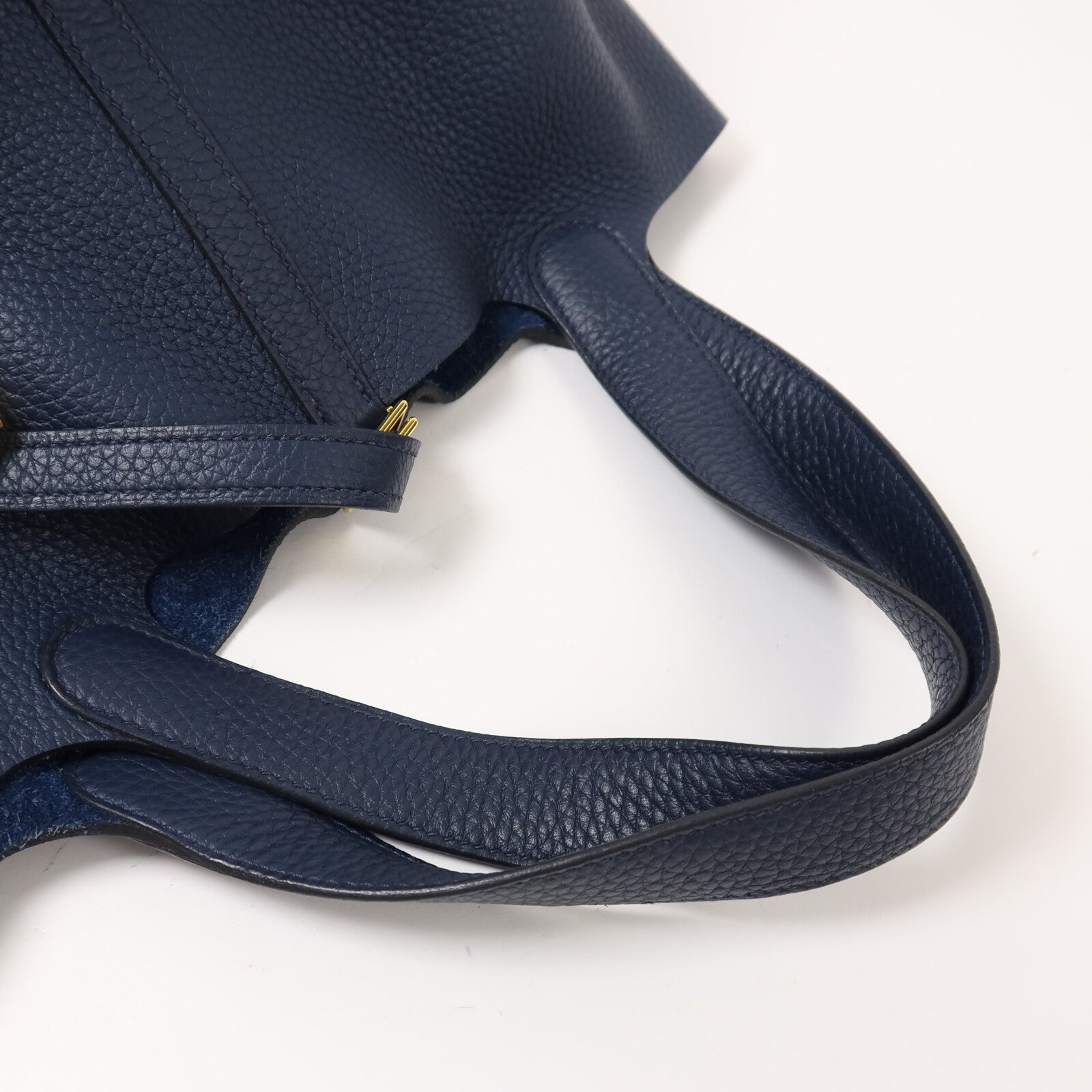 HERMES Clemence皮革 Picotin MM手挽袋Bleu De Prusse