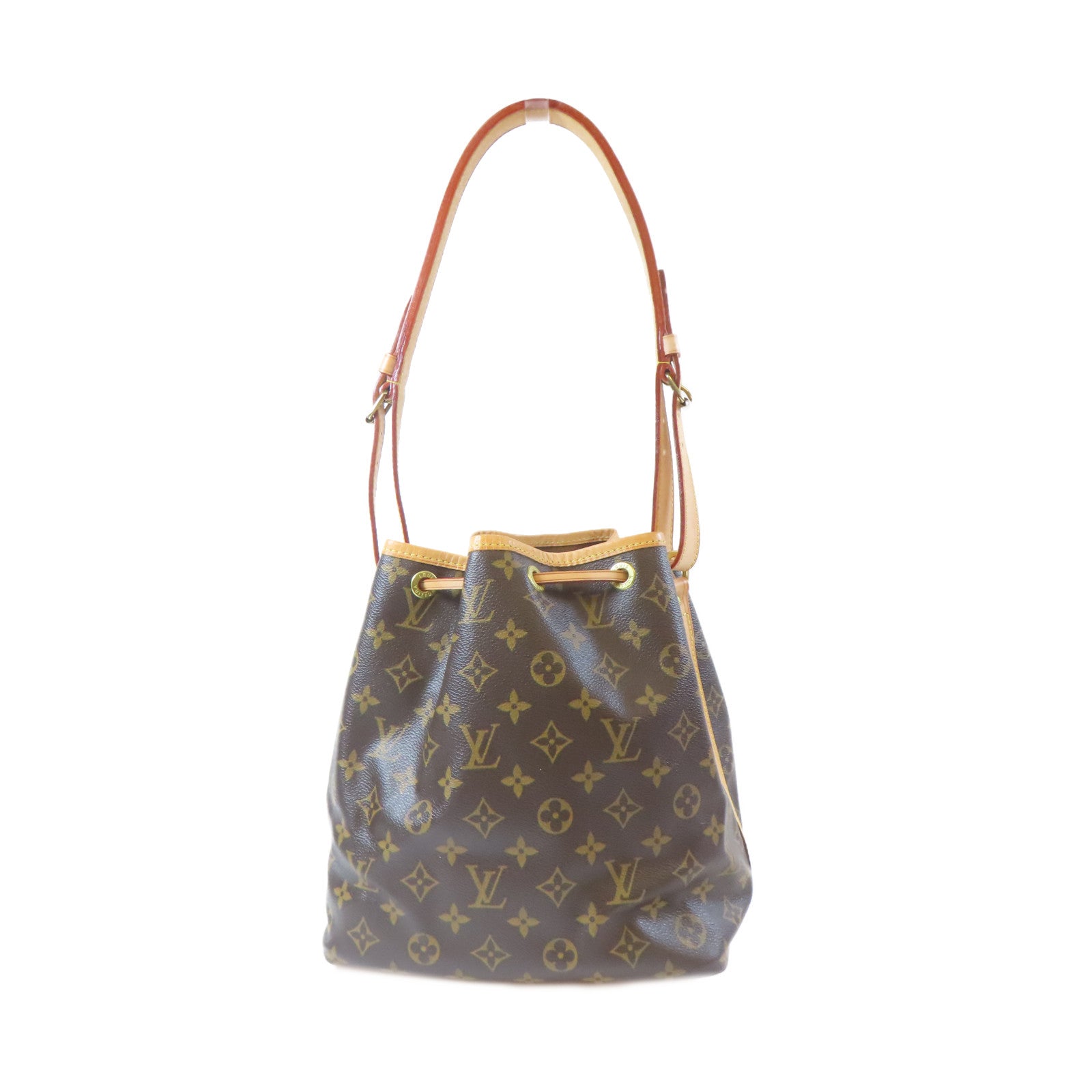 LOUIS VUITTON Monogram Petit Noe金扣肩背袋啡色