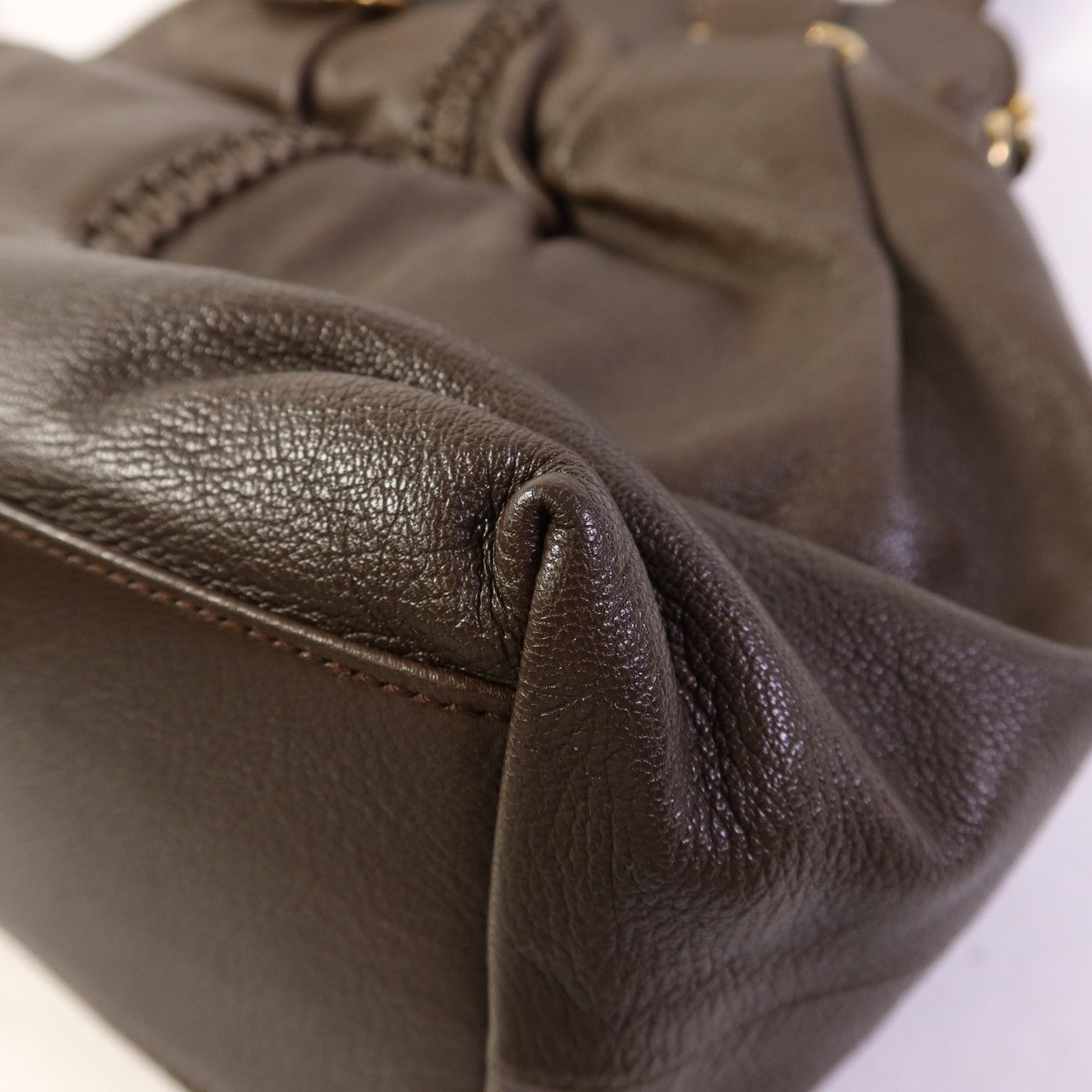 BVLGARI 牛皮皮革2 Way Shoulder Bag金扣手挽肩背兩用袋