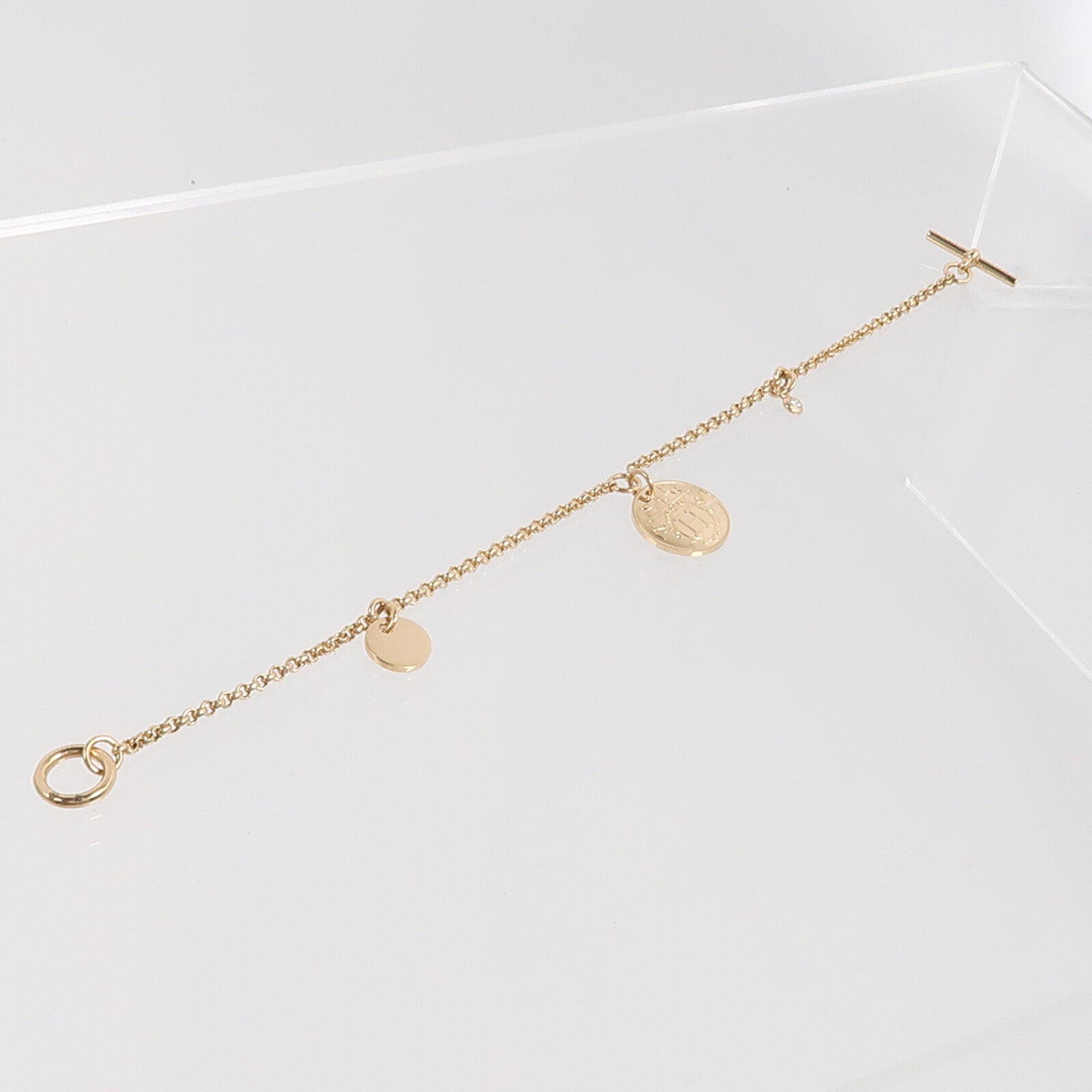 HERMES 18K玫瑰金Ex-Libris Bracelet鑽石手鏈