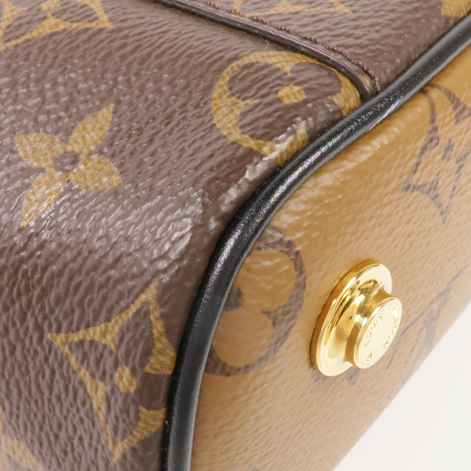 LOUIS VUITTON 【激減優惠】Monogram/Monogram Reverse Vanity PM金扣手挽肩背兩用袋棕色