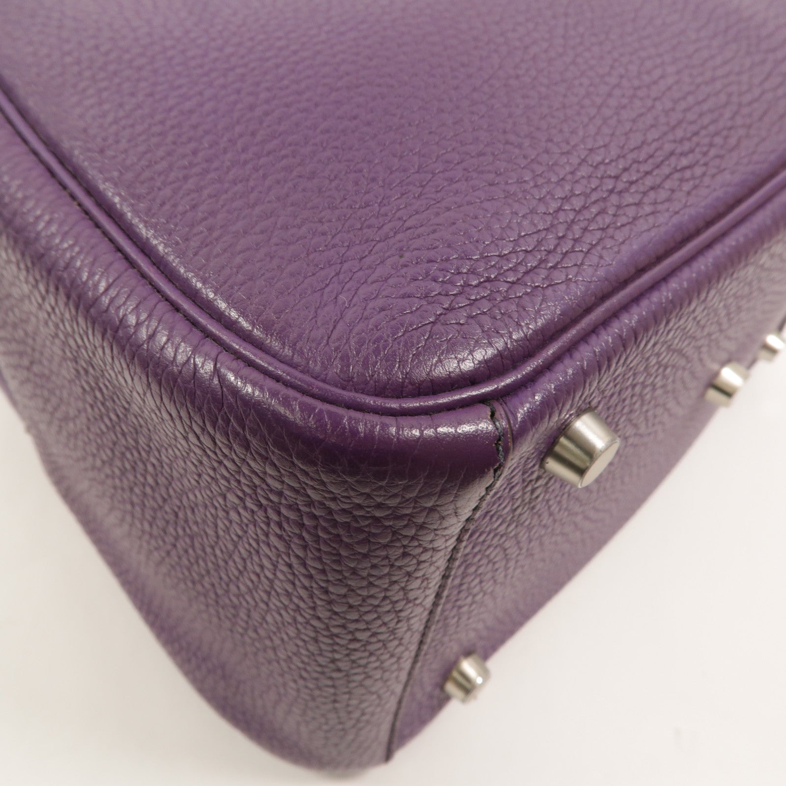 HERMES Clemence皮革Lindy 26手挽肩背兩用袋Ultraviolet