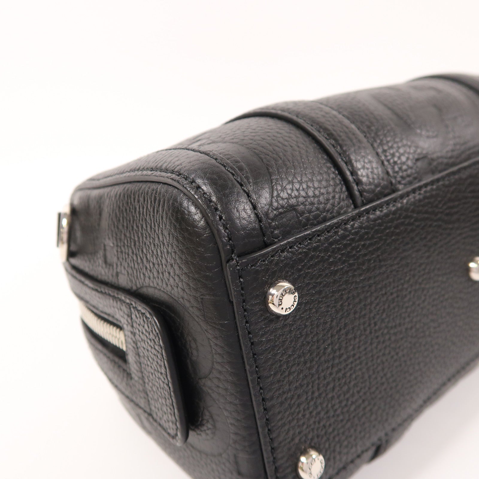 GUCCI GG SHW Jumbo GG 2 Way Shoulder Bag 725292 Calfskin Leather Black