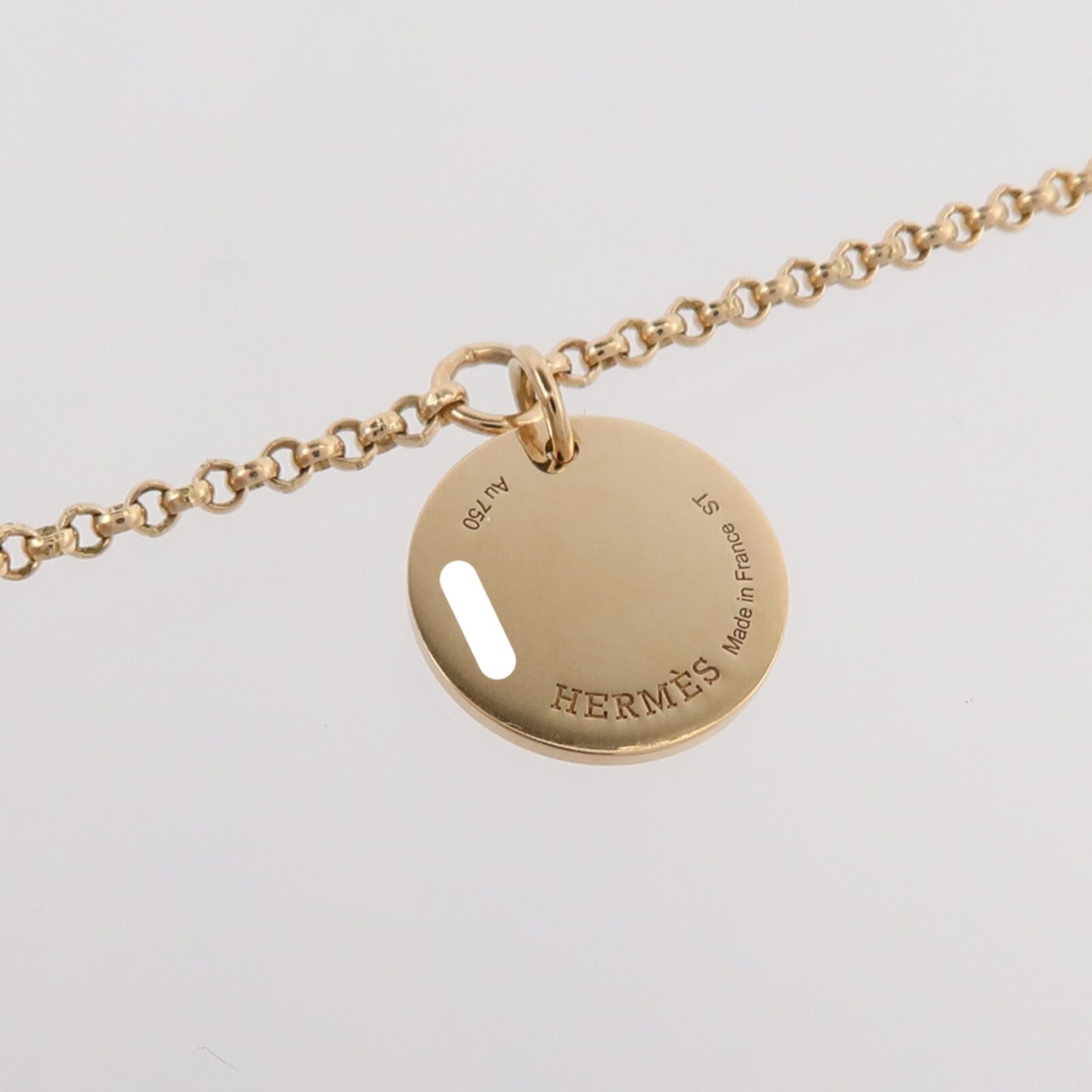 HERMES 18K玫瑰金Ex-Libris Bracelet鑽石手鏈