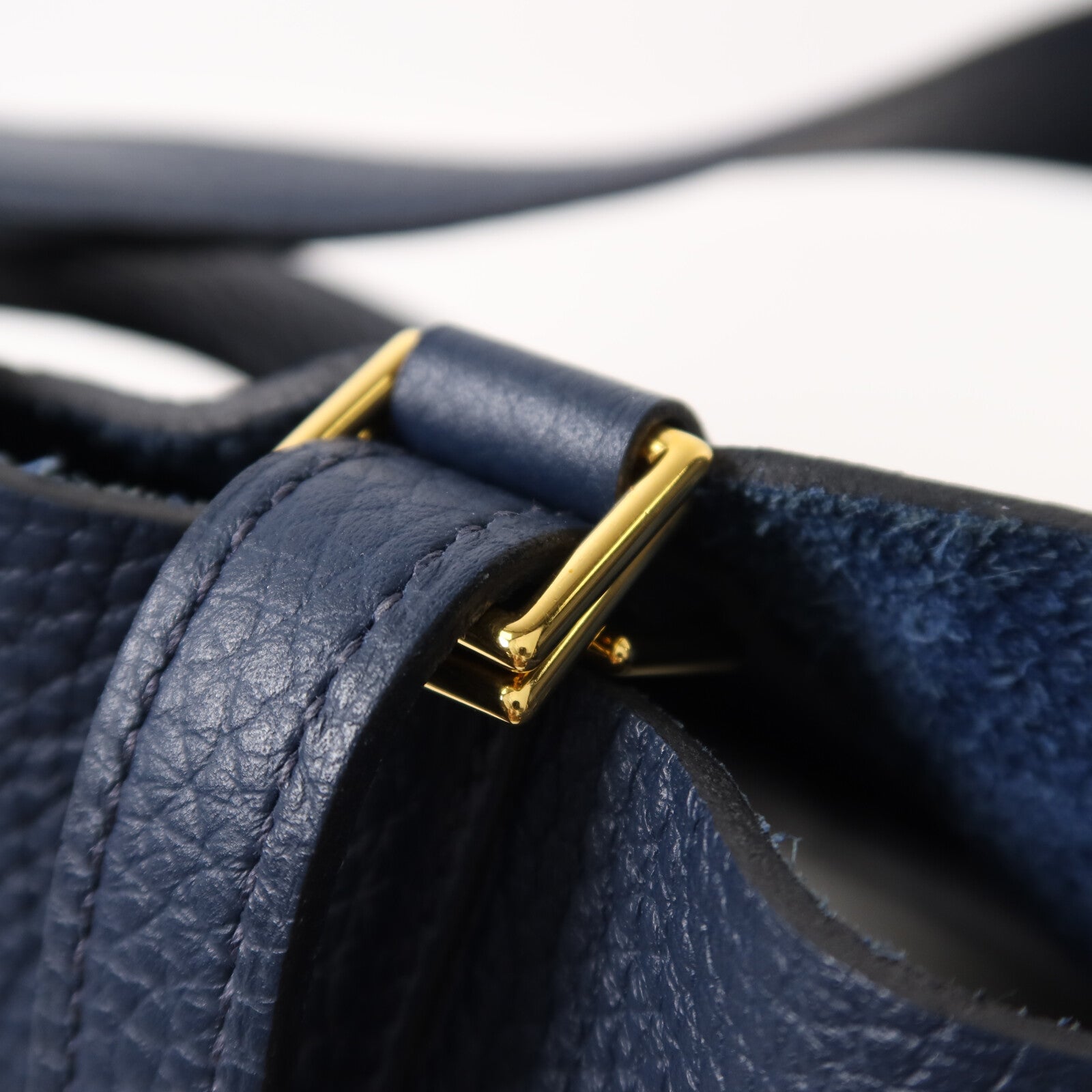 HERMES Clemence皮革 Picotin MM手挽袋Bleu De Prusse
