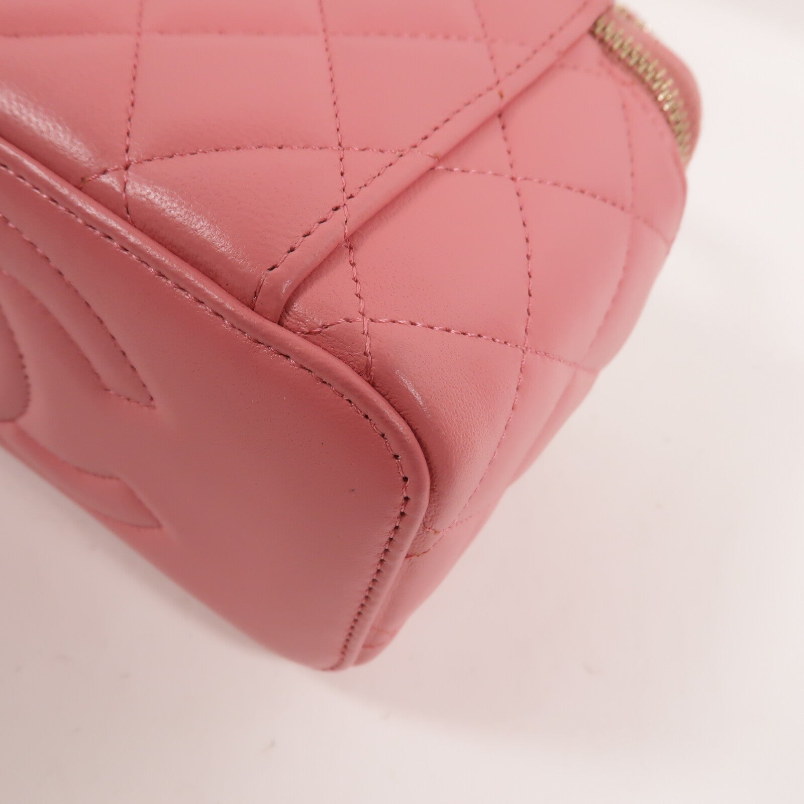 CHANEL 羊皮皮革Handle Vanity Case鏈帶手挽肩背兩用袋