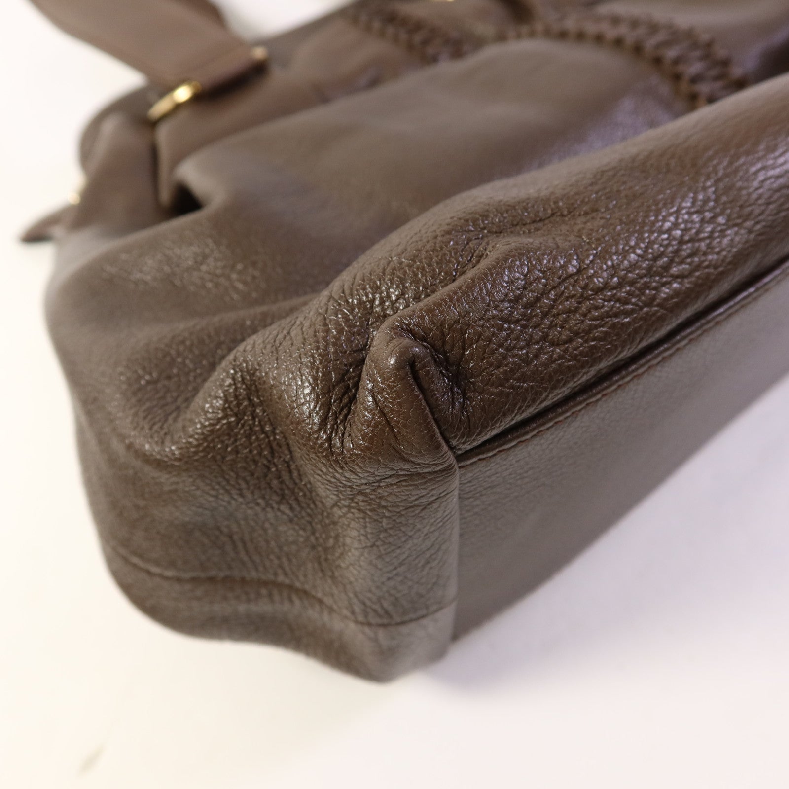 BVLGARI 牛皮皮革2 Way Shoulder Bag金扣手挽肩背兩用袋