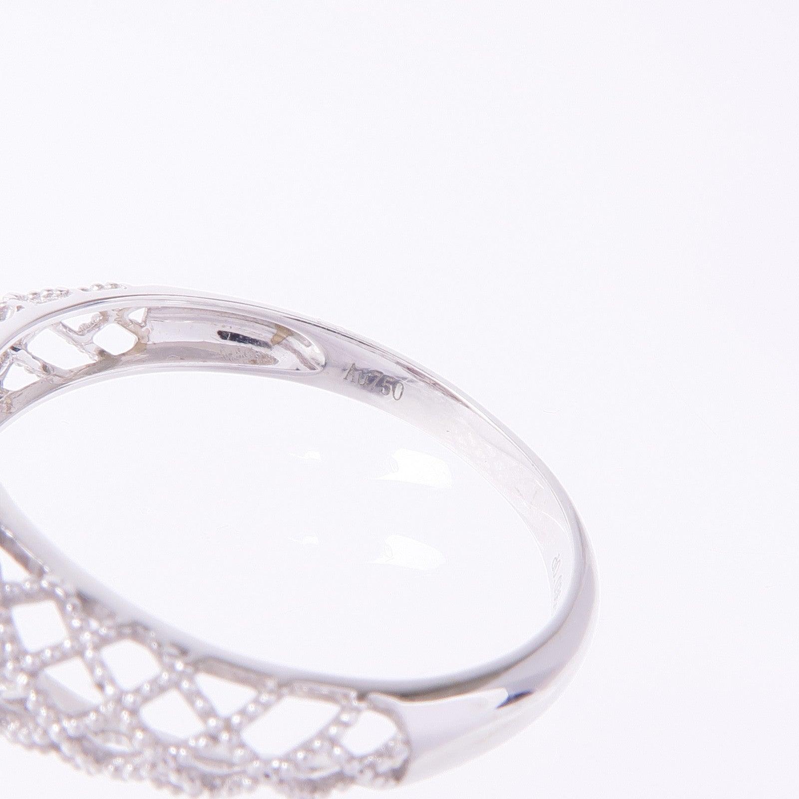 JEWELRY 18K白金Pearl Diamond Ring珍珠/鑽石戒指US#6.75