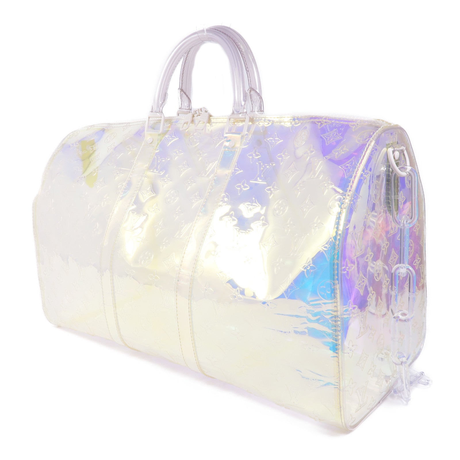 LOUIS VUITTON Monogram Prism Keepall Bandouliere 50手挽肩背兩用袋