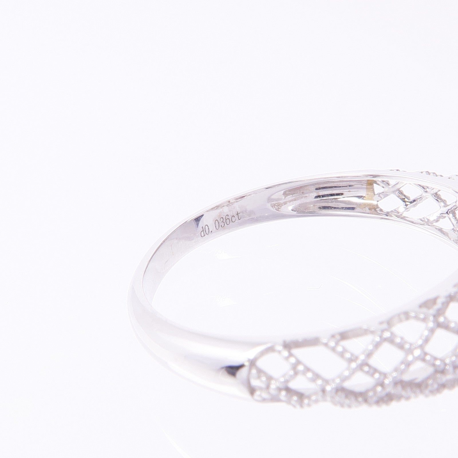 JEWELRY 【激減優惠】18K白金Pearl Diamond Ring珍珠/鑽石戒指US#6.75