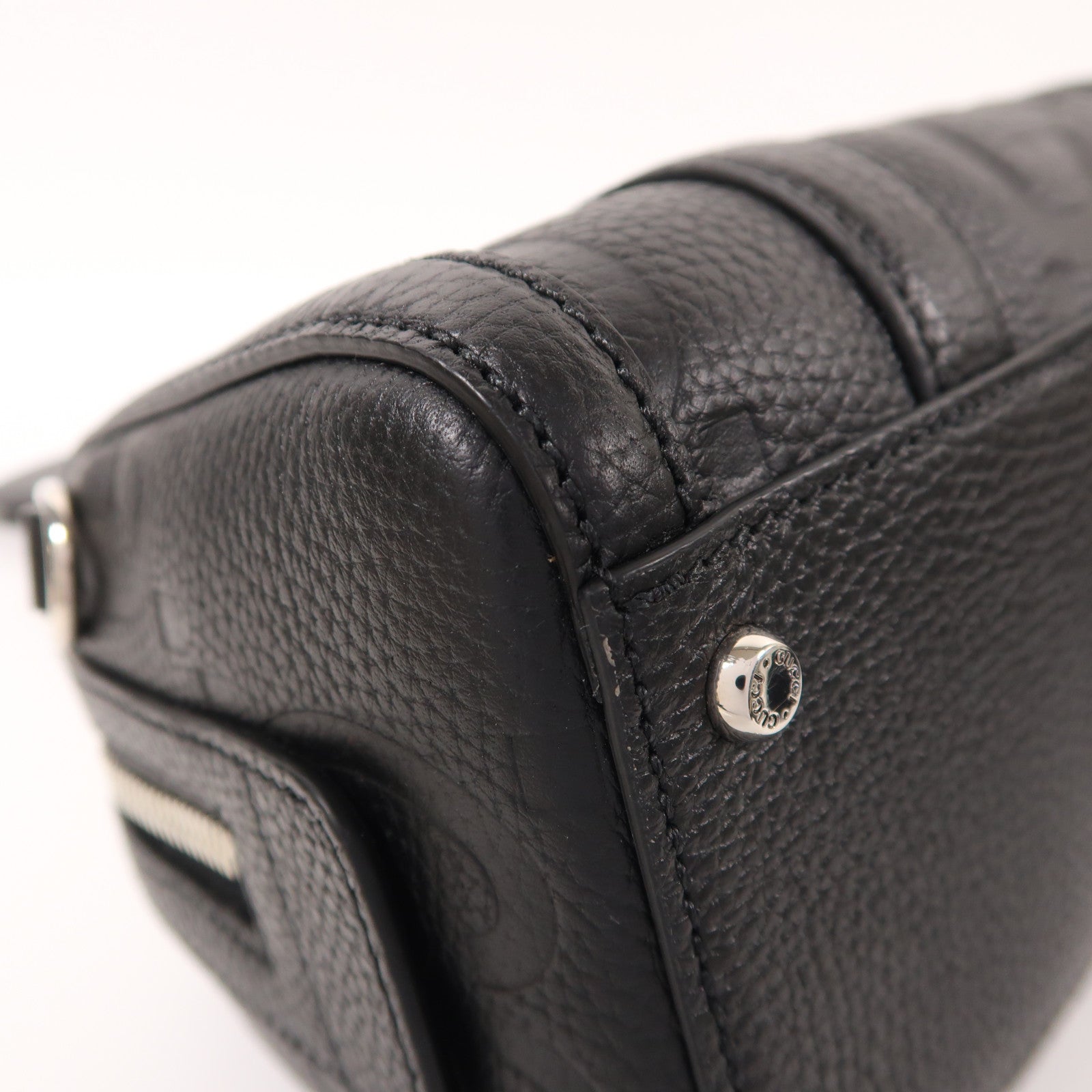 GUCCI GG SHW Jumbo GG 2 Way Shoulder Bag 725292 Calfskin Leather Black