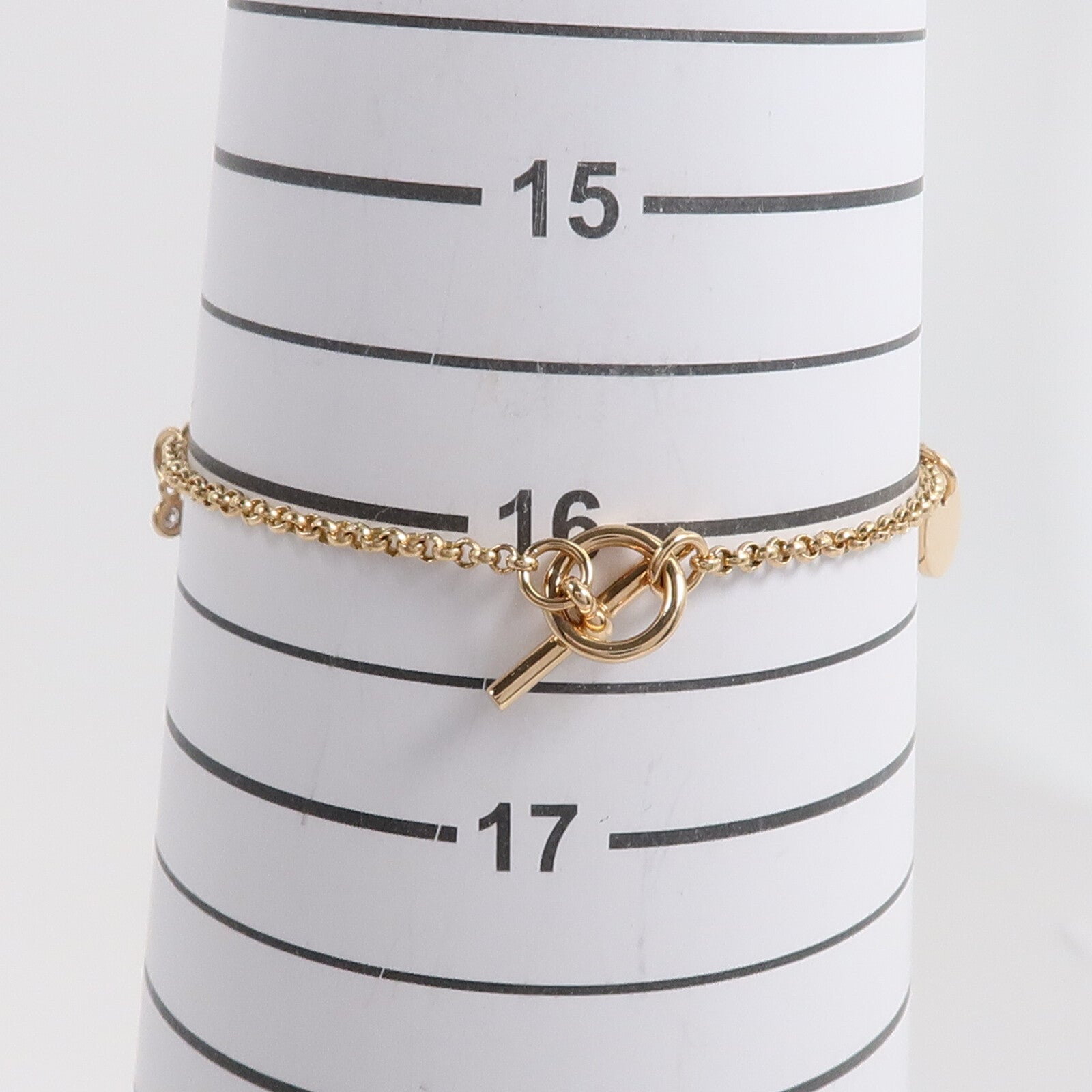 HERMES 18K玫瑰金Ex-Libris Bracelet鑽石手鏈