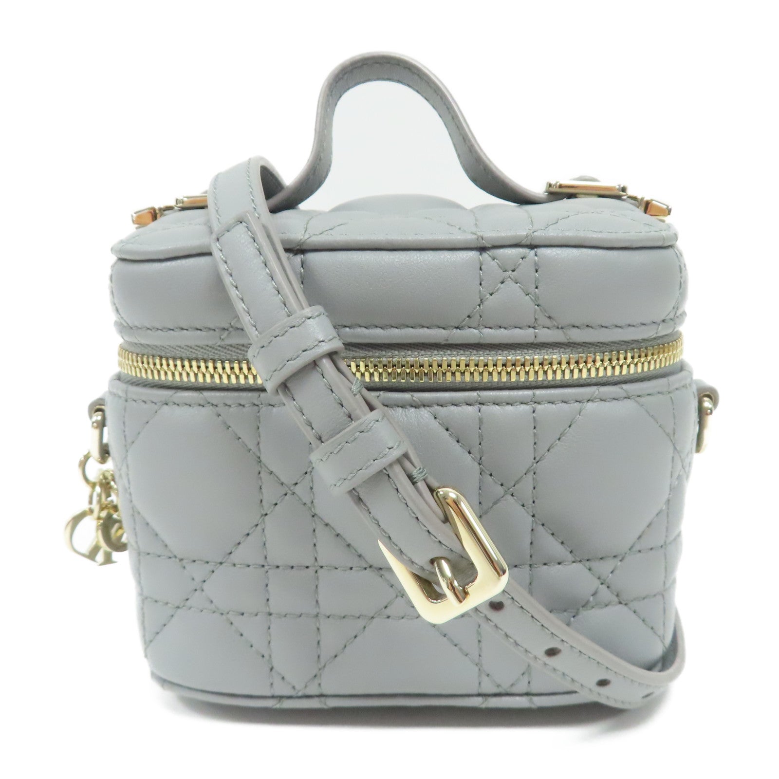 Dior 【激減優惠】羊皮皮革Shoulder Bag金扣鏈帶手挽肩背兩用袋藍色