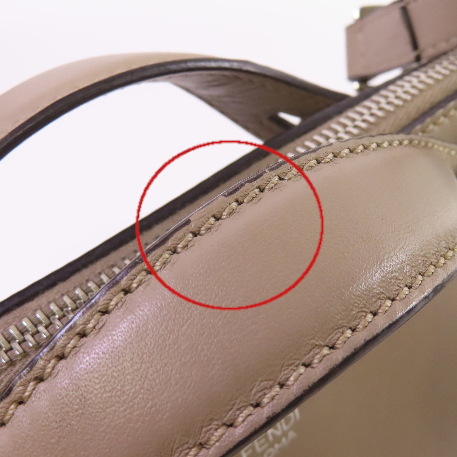FENDI 牛皮皮革By The Way Mini 2Way Shoulder Bag銀扣手挽肩背兩用袋灰色