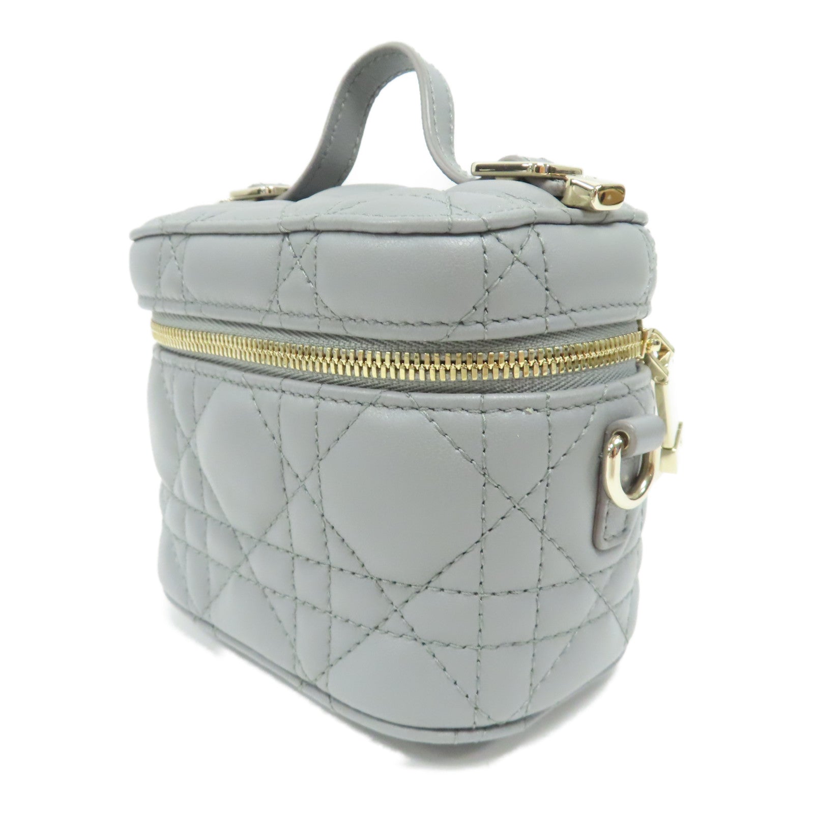 Dior 【激減優惠】羊皮皮革Shoulder Bag金扣鏈帶手挽肩背兩用袋藍色