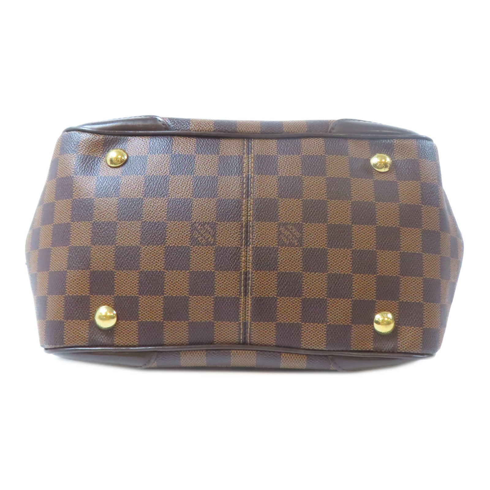 LOUIS VUITTON 【激減優惠】Damier Ebene Verona PM金扣手挽袋啡色